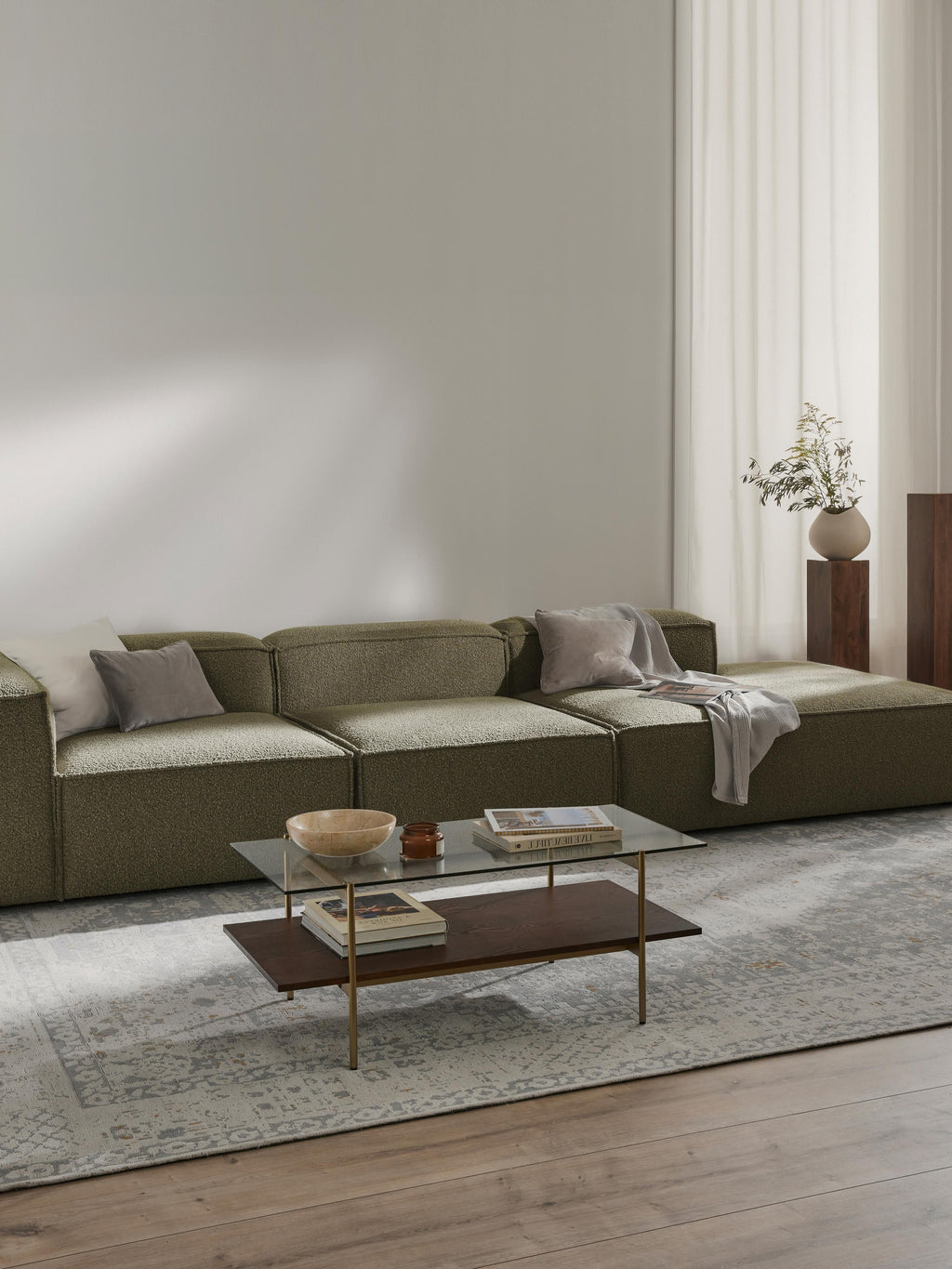 Lennon Bouclé Modular XL Ottoman