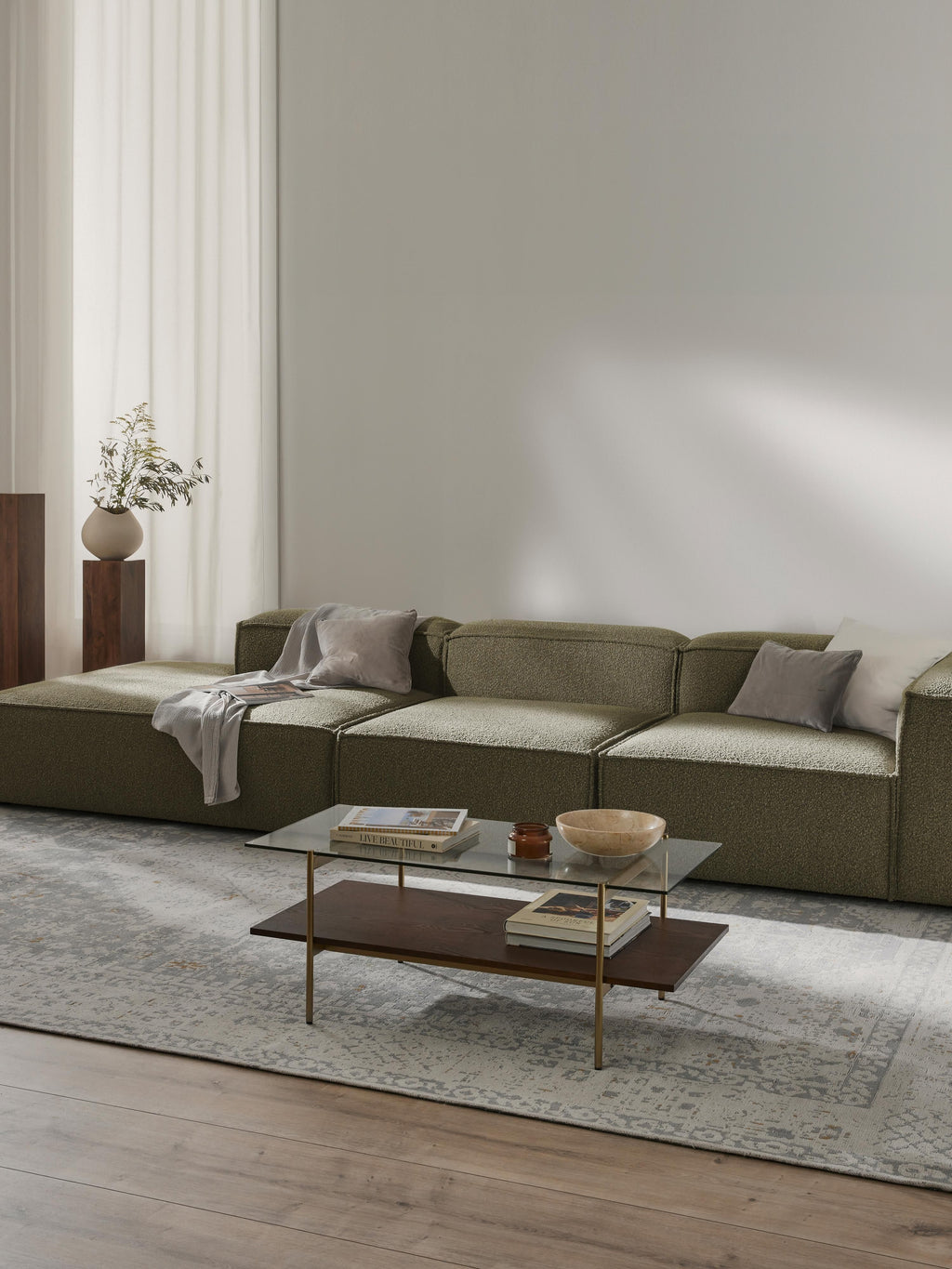 Lennon Bouclé Modular XL Ottoman