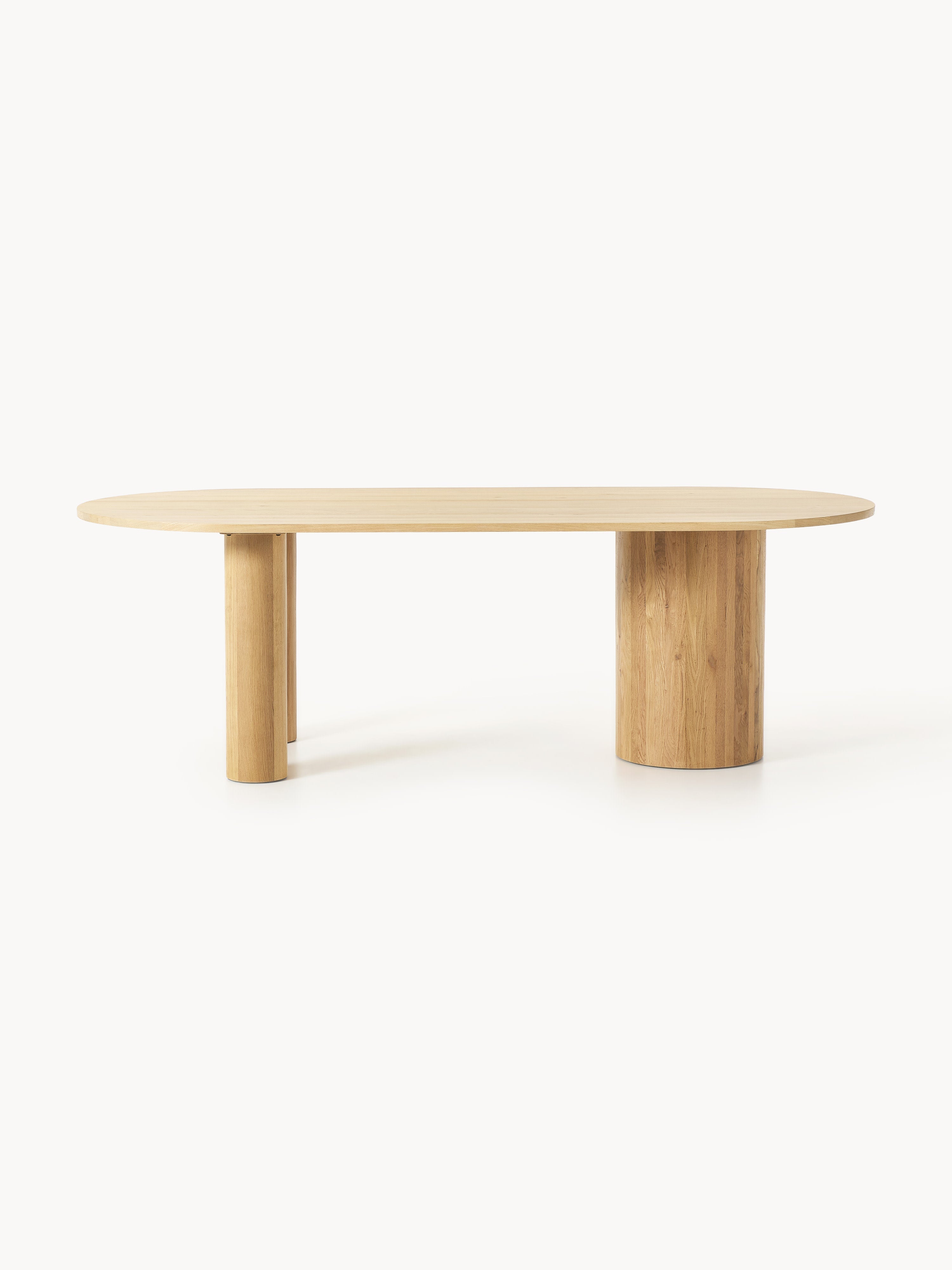 Dunia Oval Oak Wood Dining Table, in various sizes
