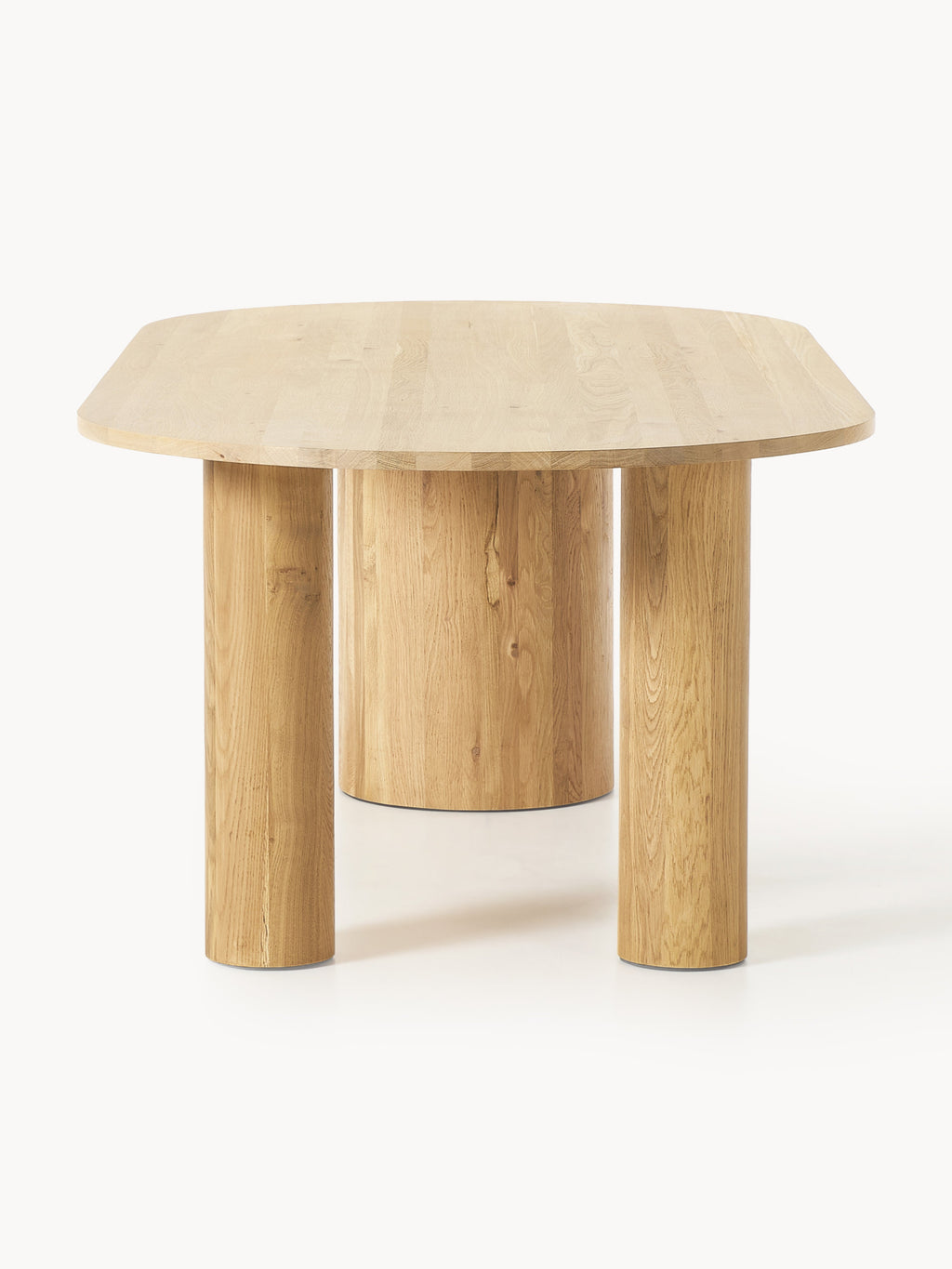 Dunia Oval Oak Wood Dining Table, in various sizes
