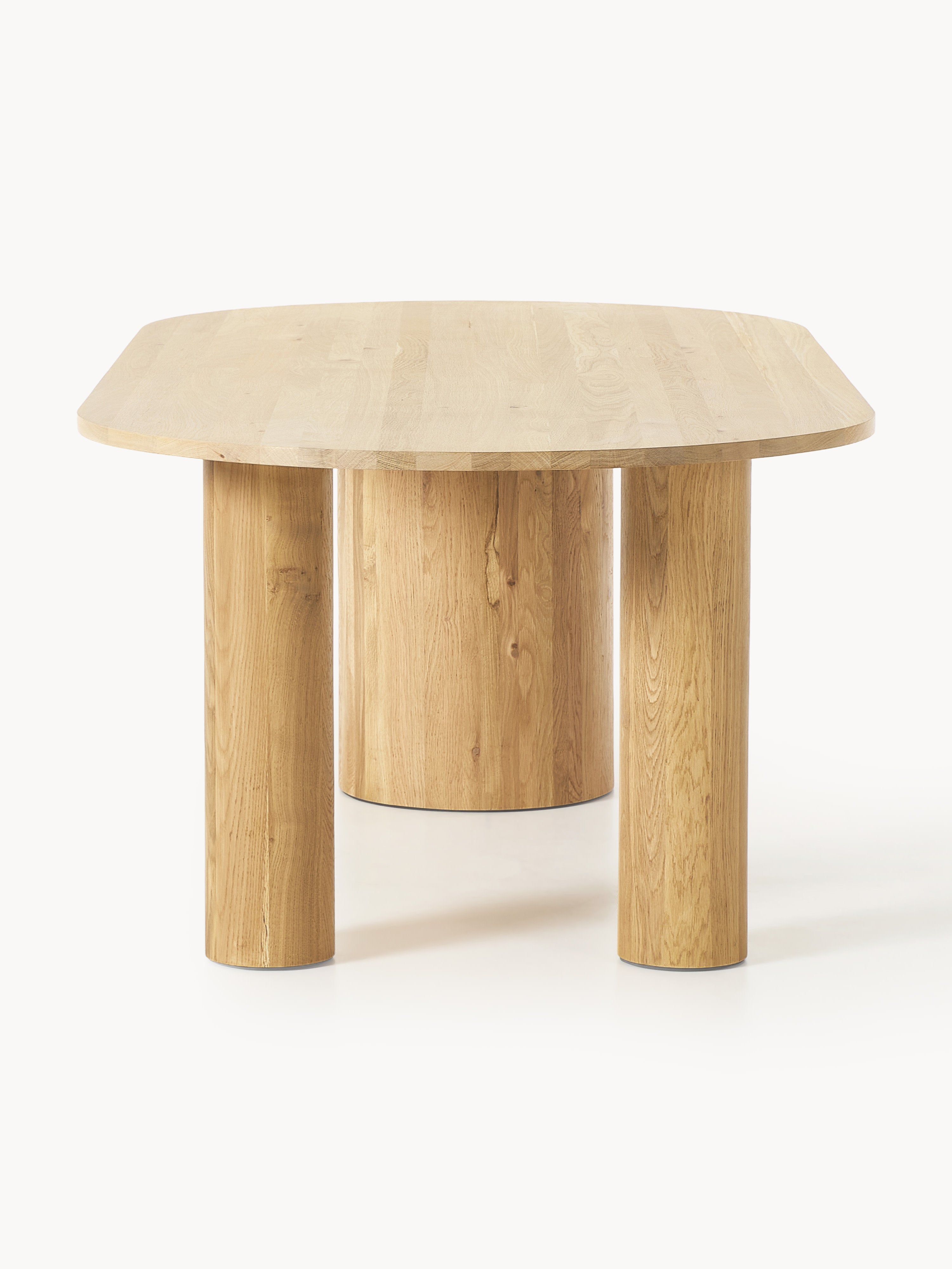 Dunia Oval Oak Wood Dining Table, in various sizes