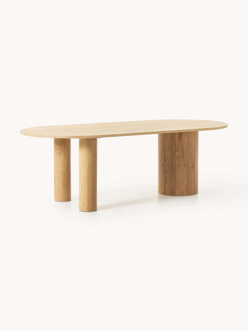 Dunia Oval Oak Wood Dining Table, in various sizes