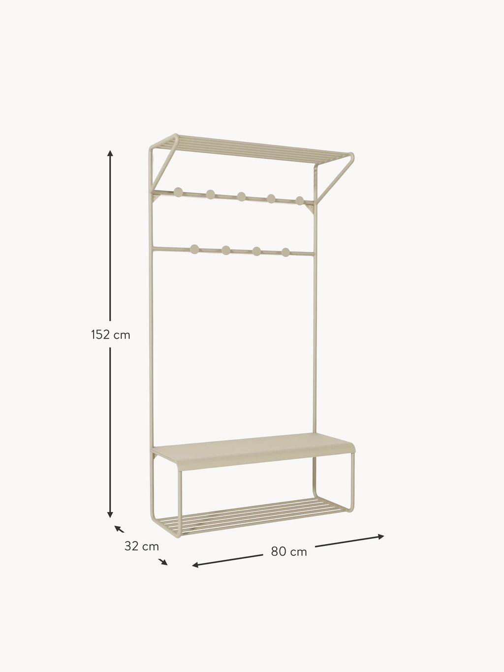 Nash Metal Wall-mounted Coat Rack
