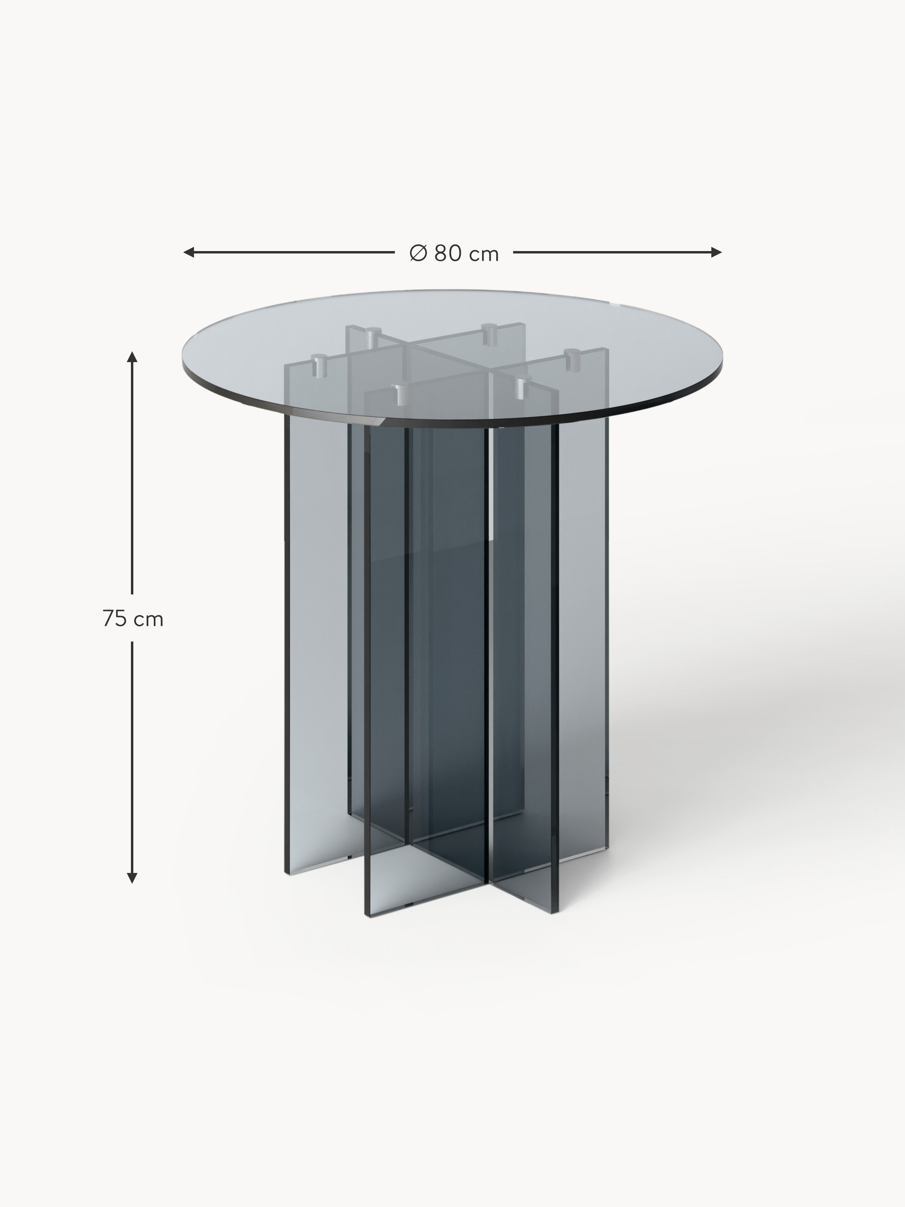 Anouk Round Glass Dining Table, in various sizes