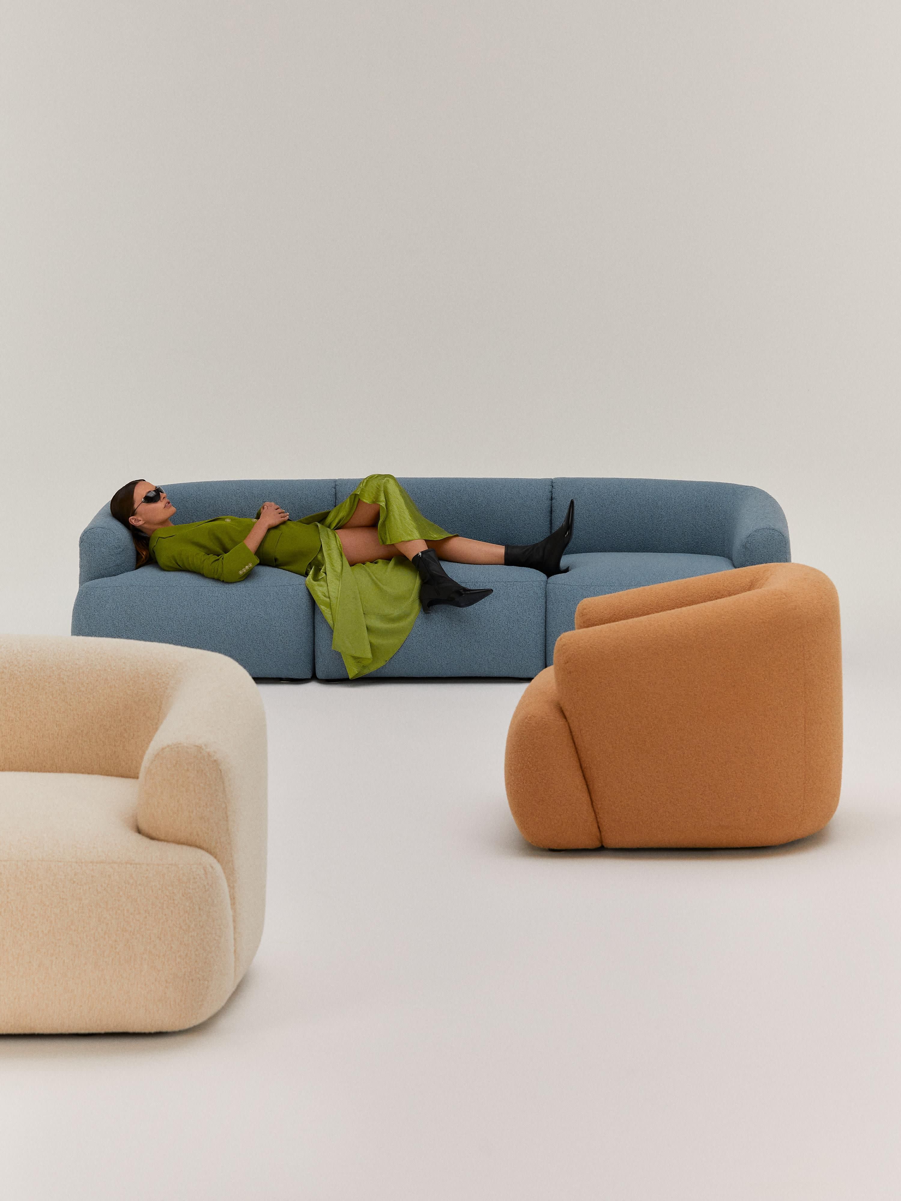 Sofia Modular Bouclé Sofa (4-seater)
