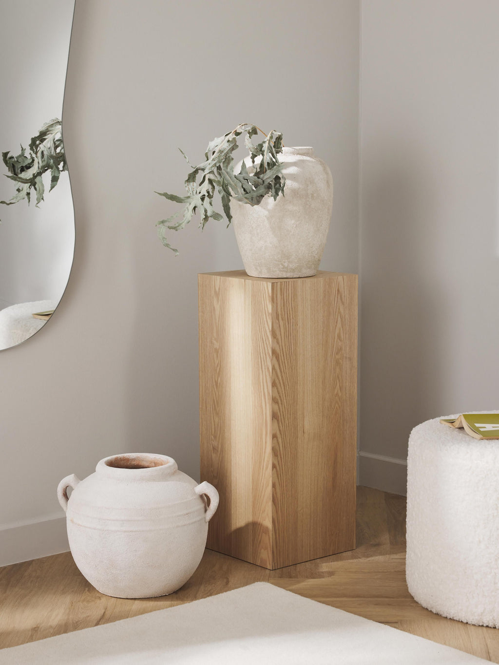 Leana Vase with Sand Finish, H 32 cm