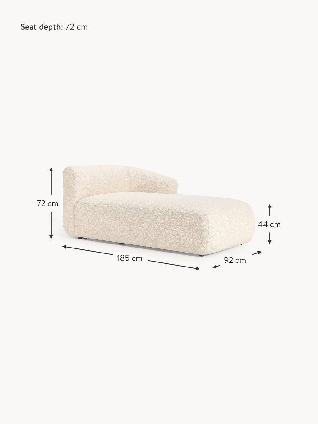 Sofia Bouclé Corner Chaise Module