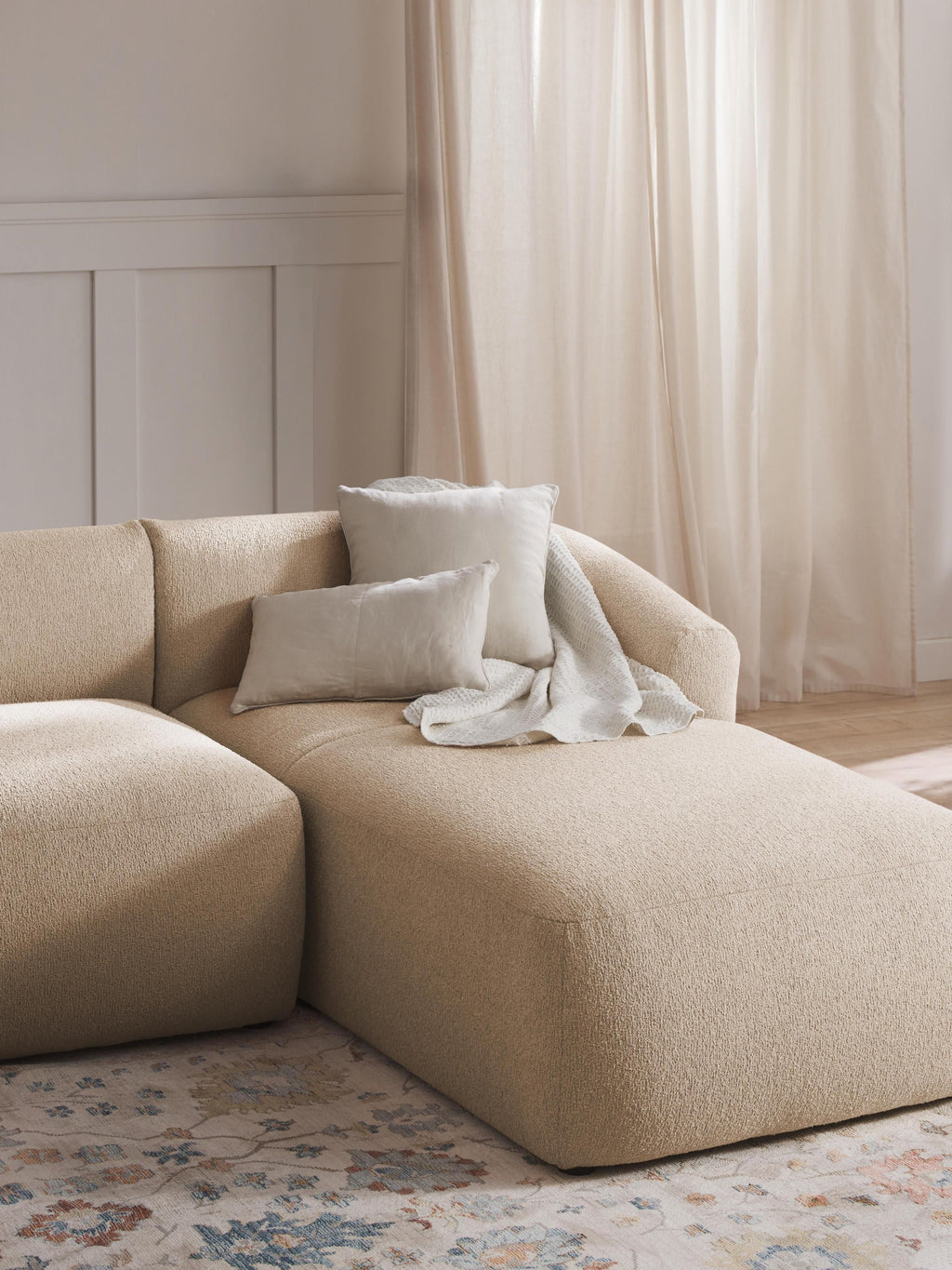 Sofia Bouclé Corner Chaise Module