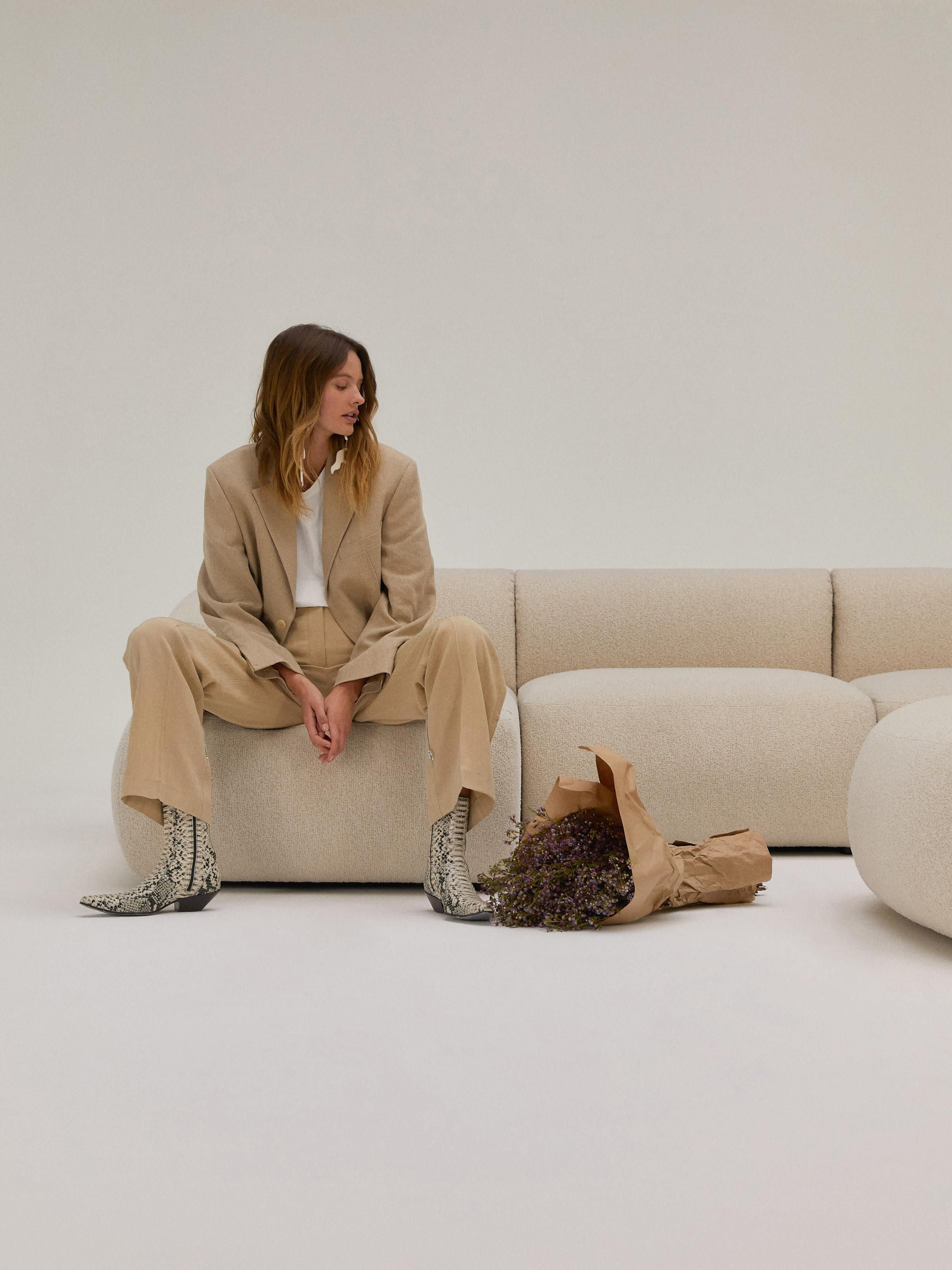 Sofia Bouclé Corner Chaise Module