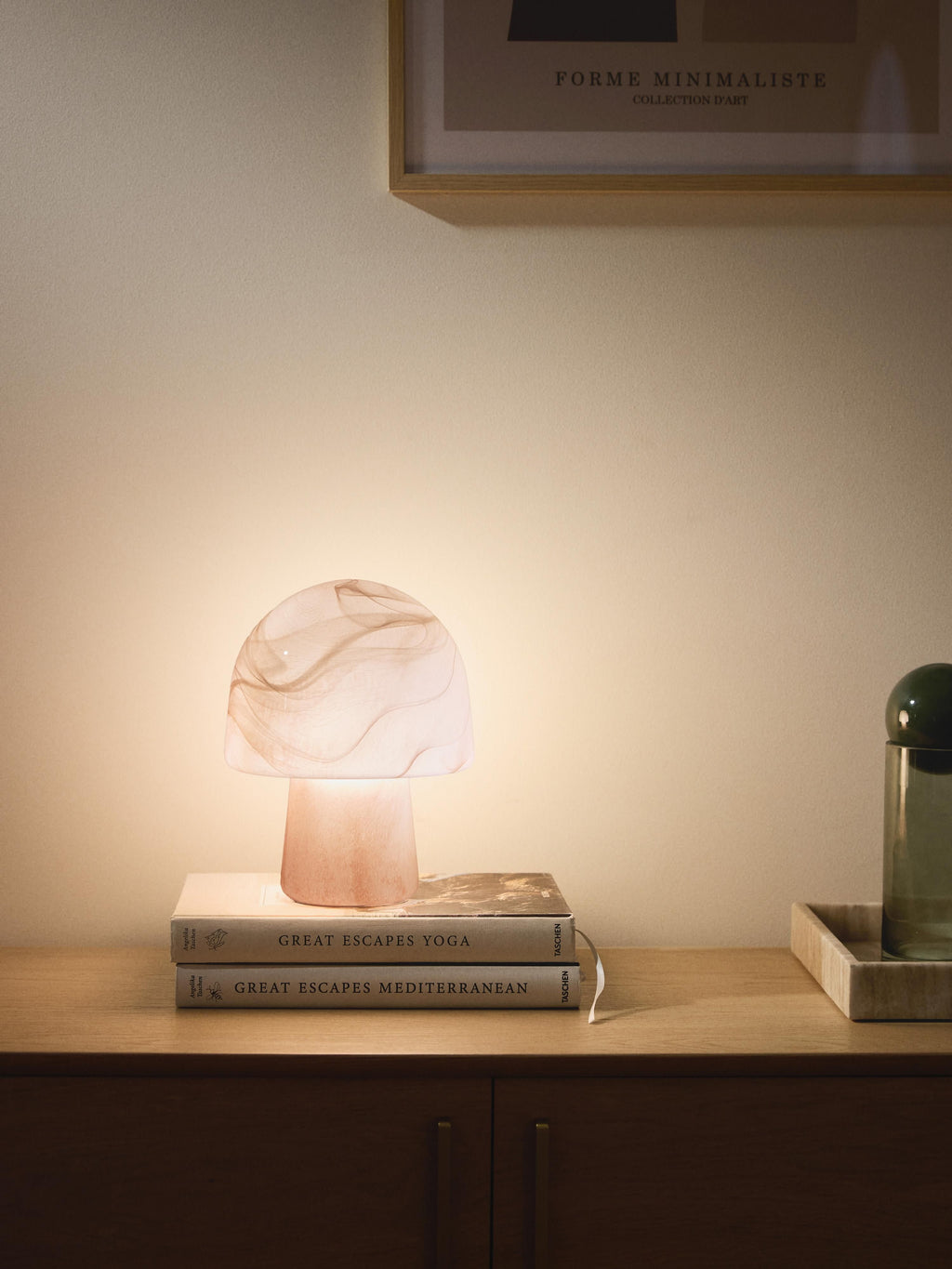 Talia Small Marble Effect Table Lamp