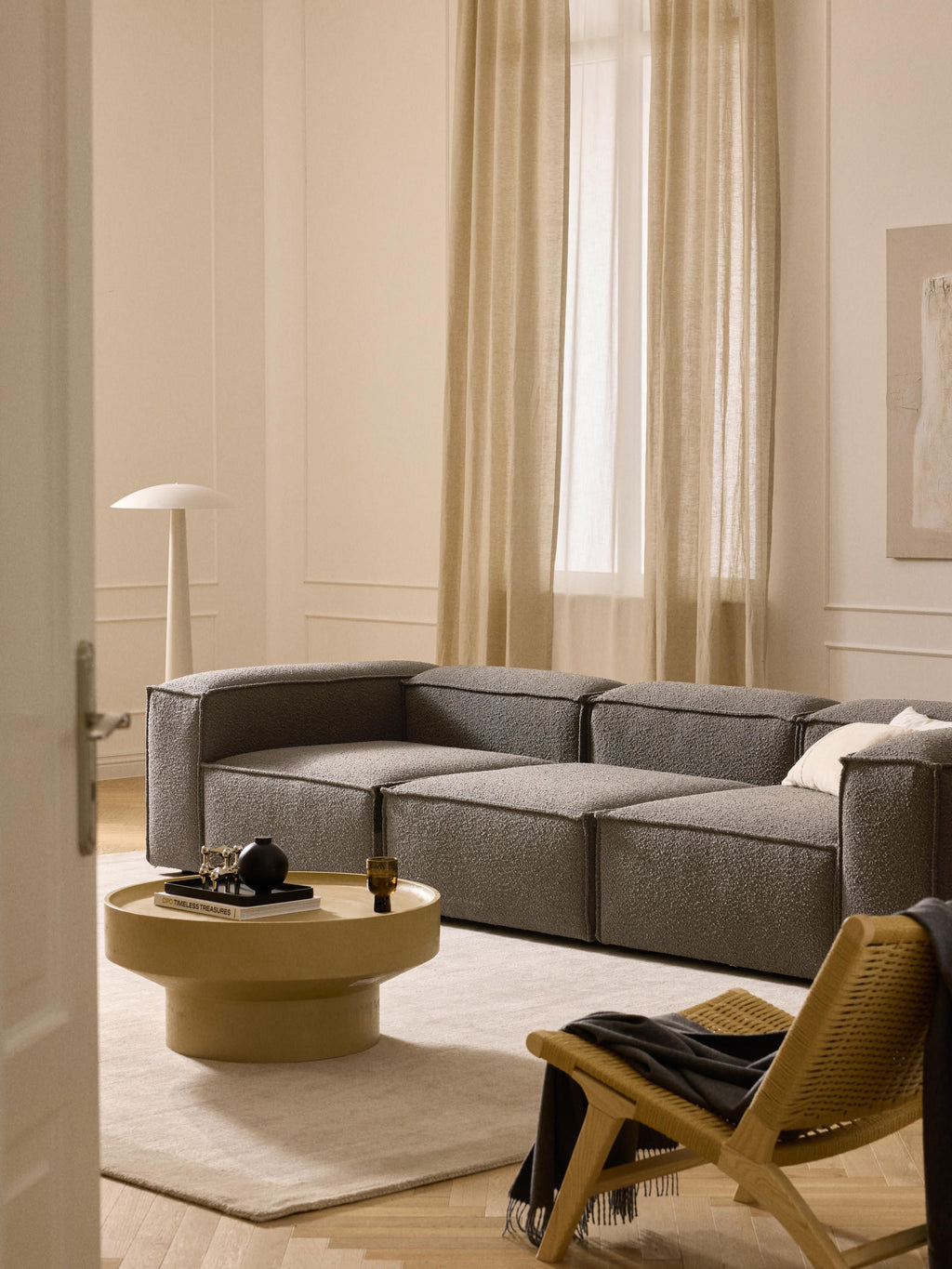 Lennon Bouclé Modular Sofa (4-seater)