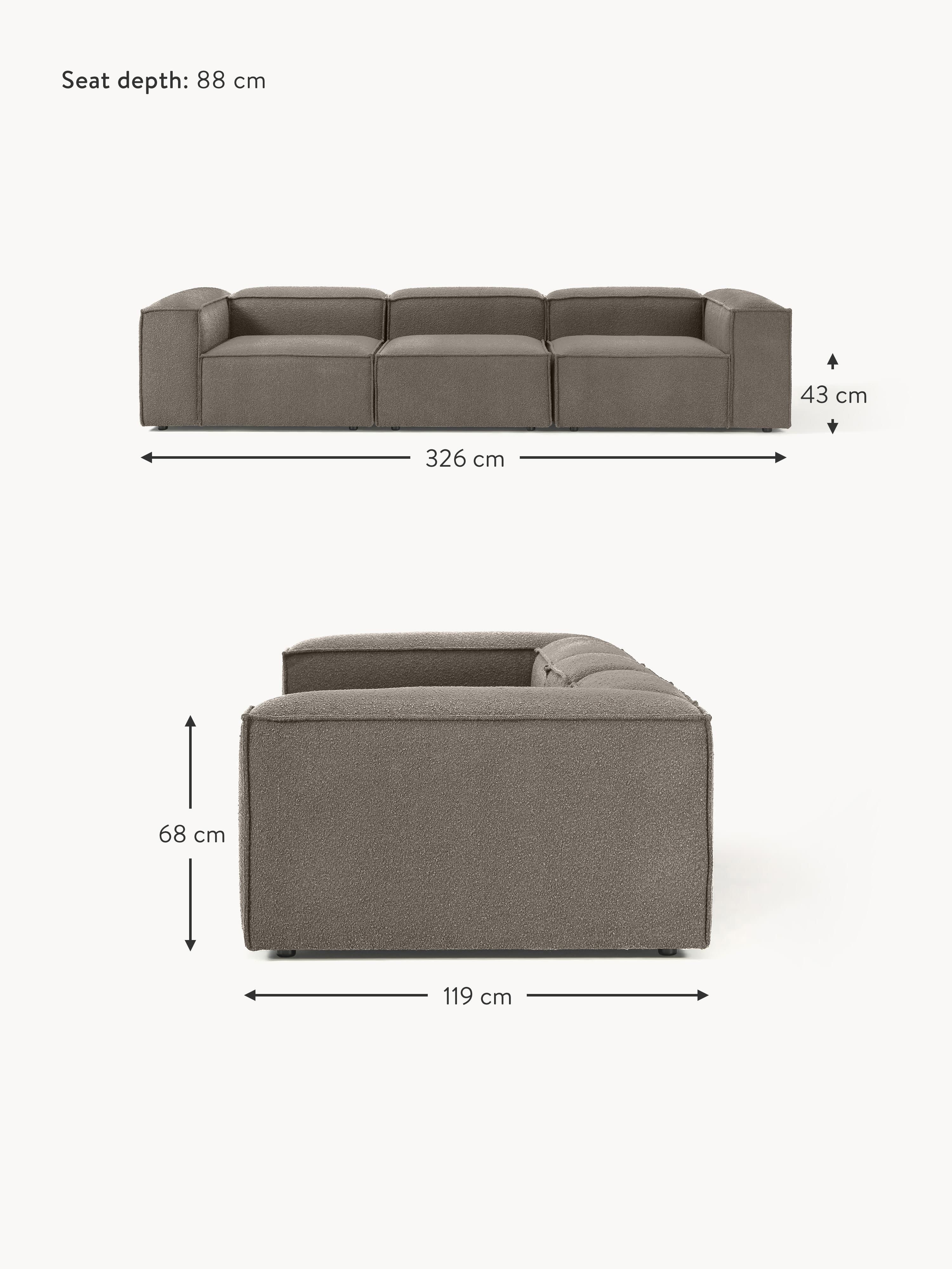 Lennon Bouclé Modular Sofa (4-seater)