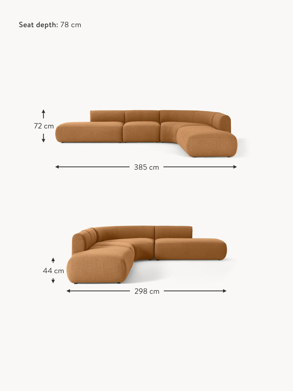 Sofia XL Modular Bouclé Corner Sofa