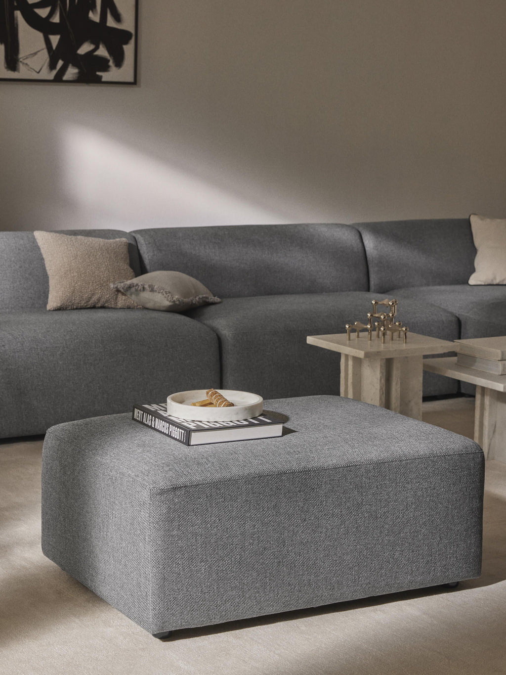 Melva Ottoman, W 99 x D 72 cm