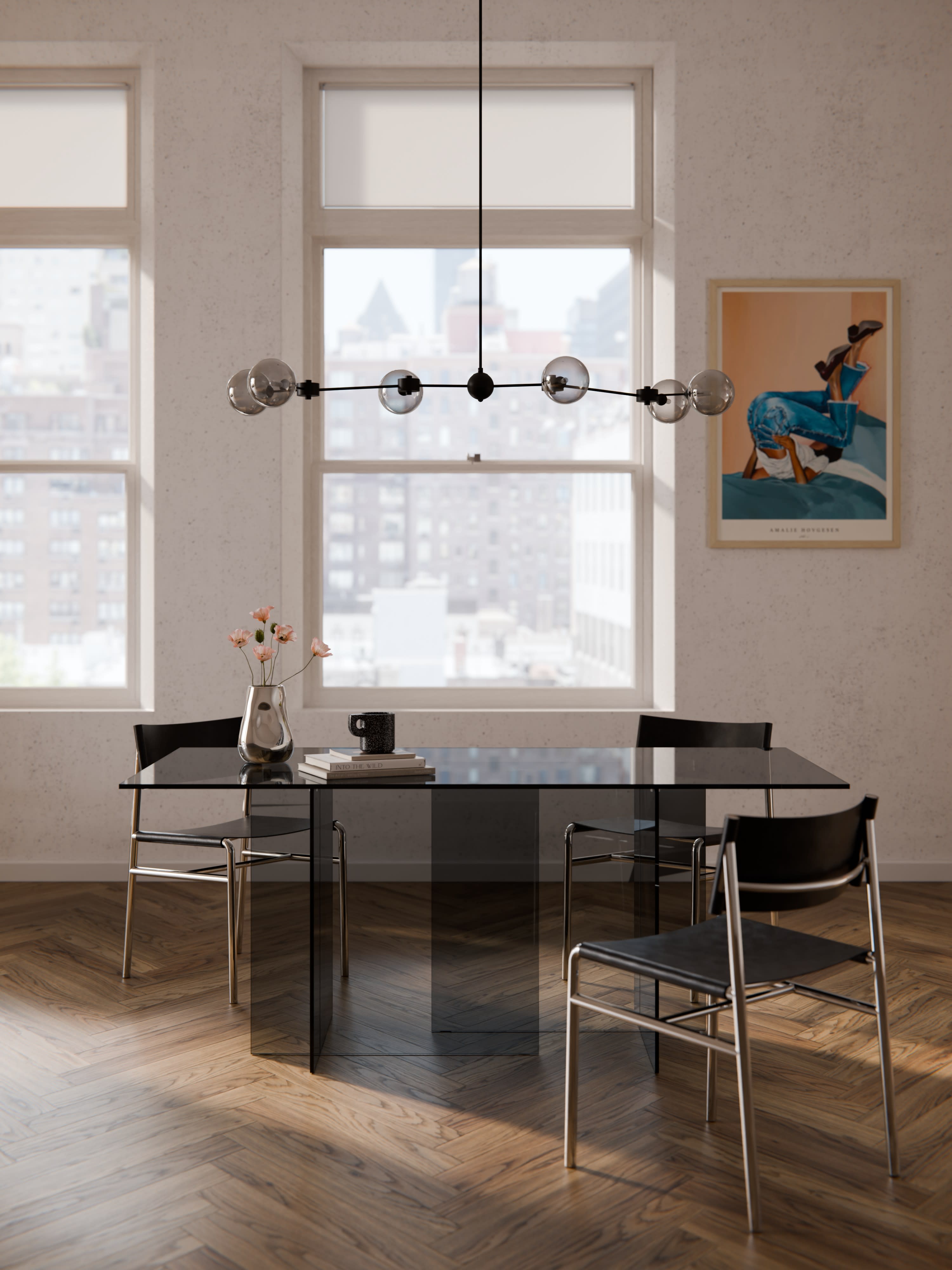 Anouk Glass Dining Table, 180 X 90 cm