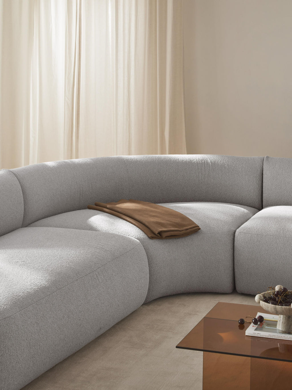 Sofia Round Bouclé Corner Module
