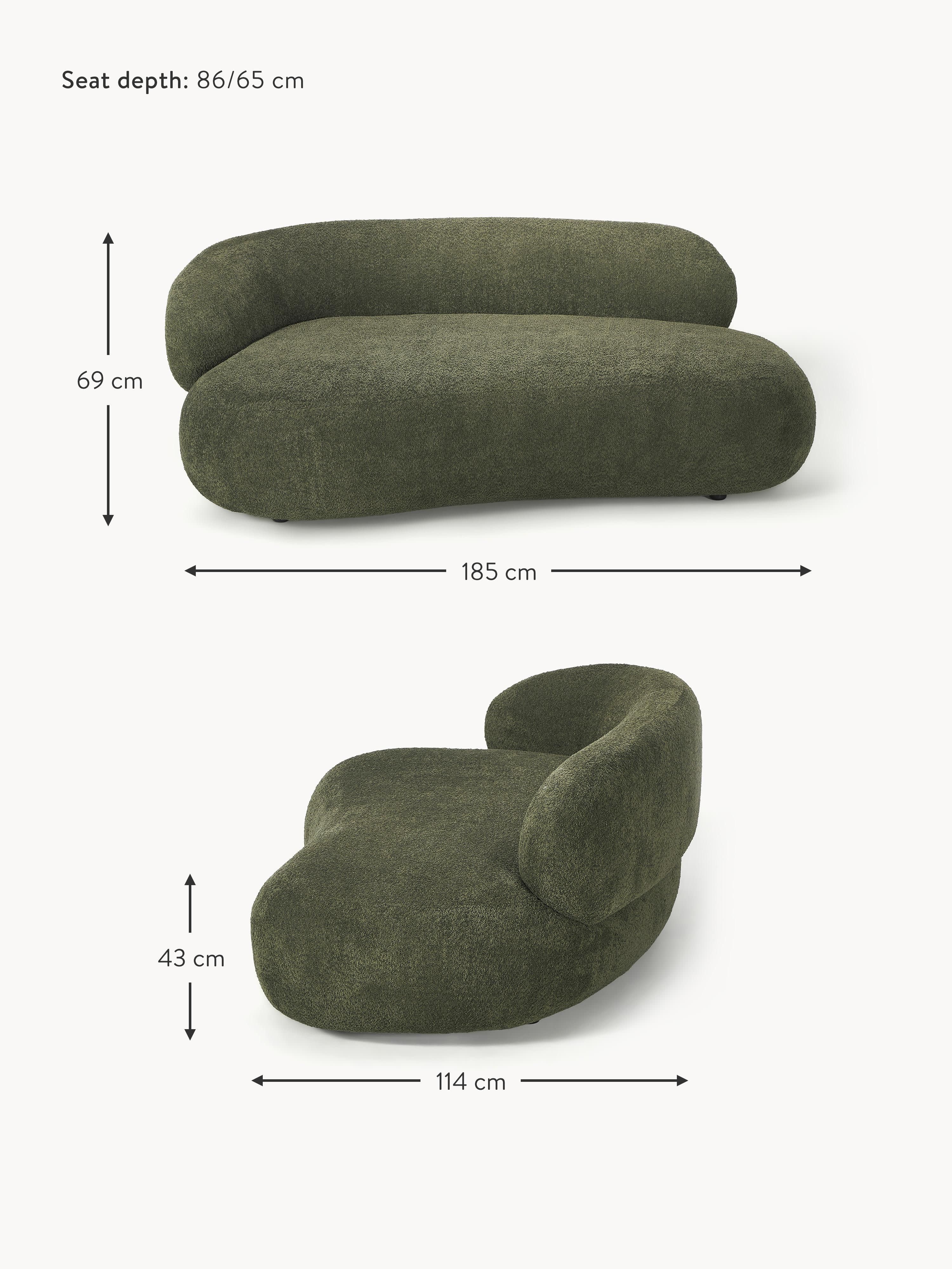 Alba Teddy Bouclé Sofa (2-seater)