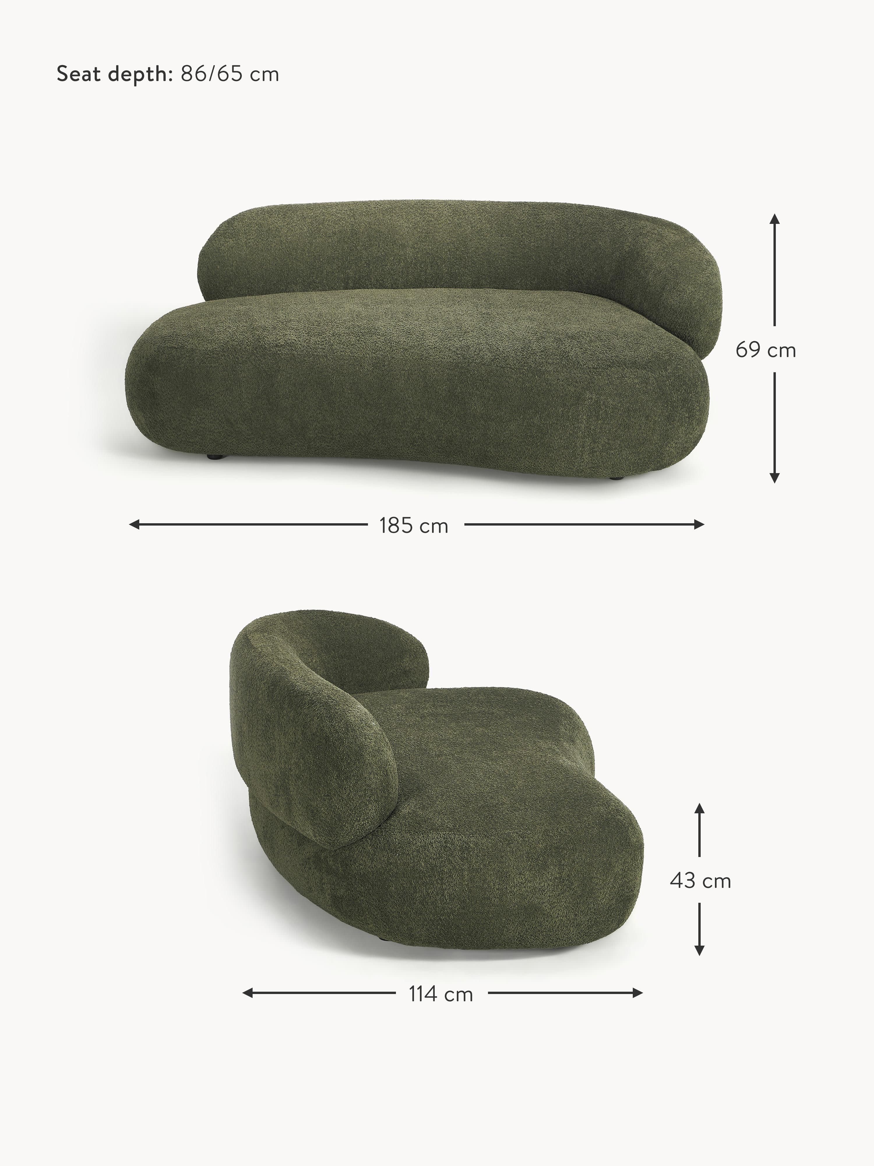 Alba Teddy Bouclé Sofa (2-seater)