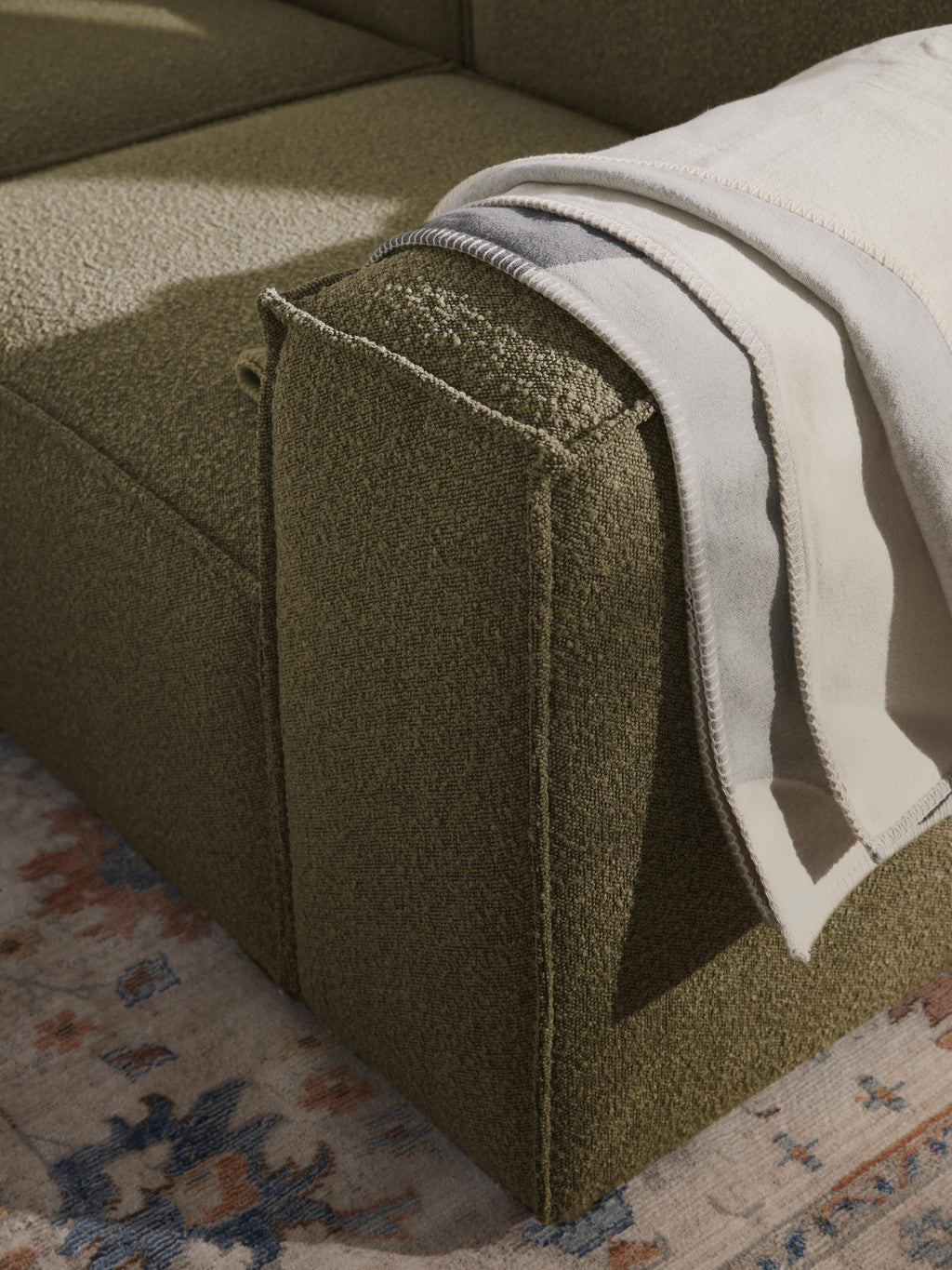 Lennon Bouclé Modular Corner Sofa (3-seater)