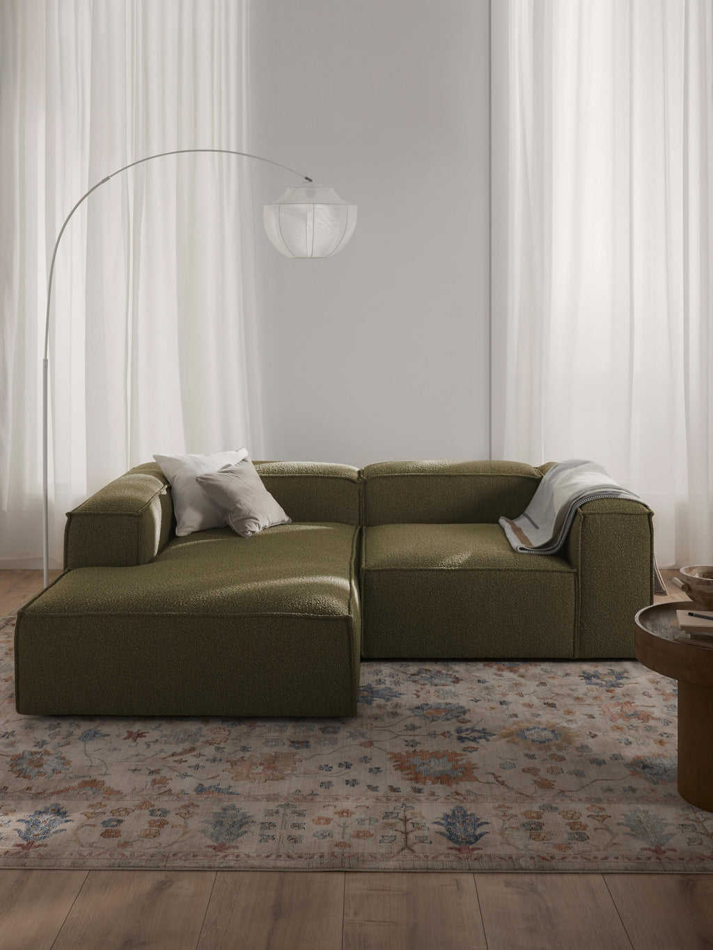 Lennon Bouclé Modular Corner Sofa (3-seater)