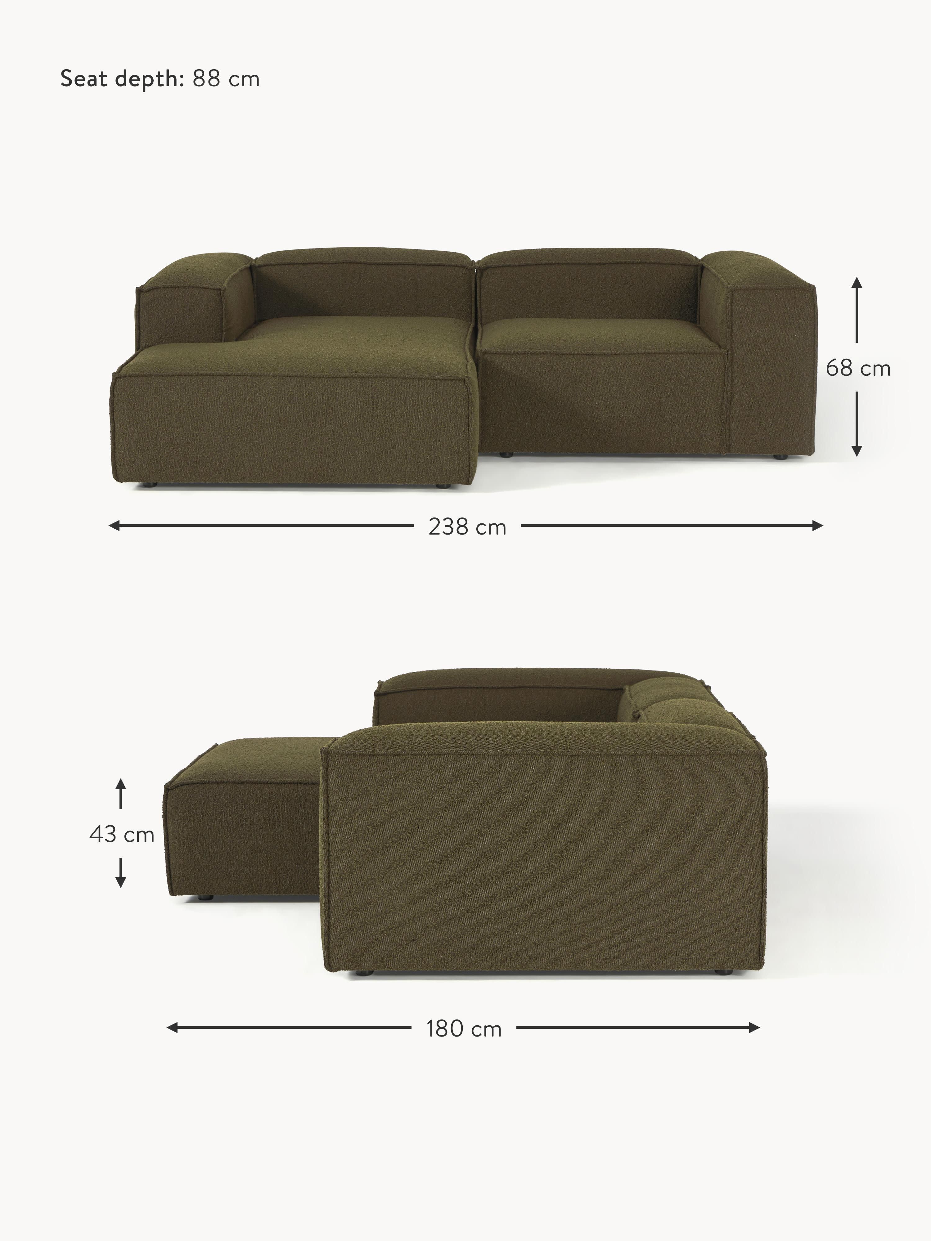 Lennon Bouclé Modular Corner Sofa (3-seater)