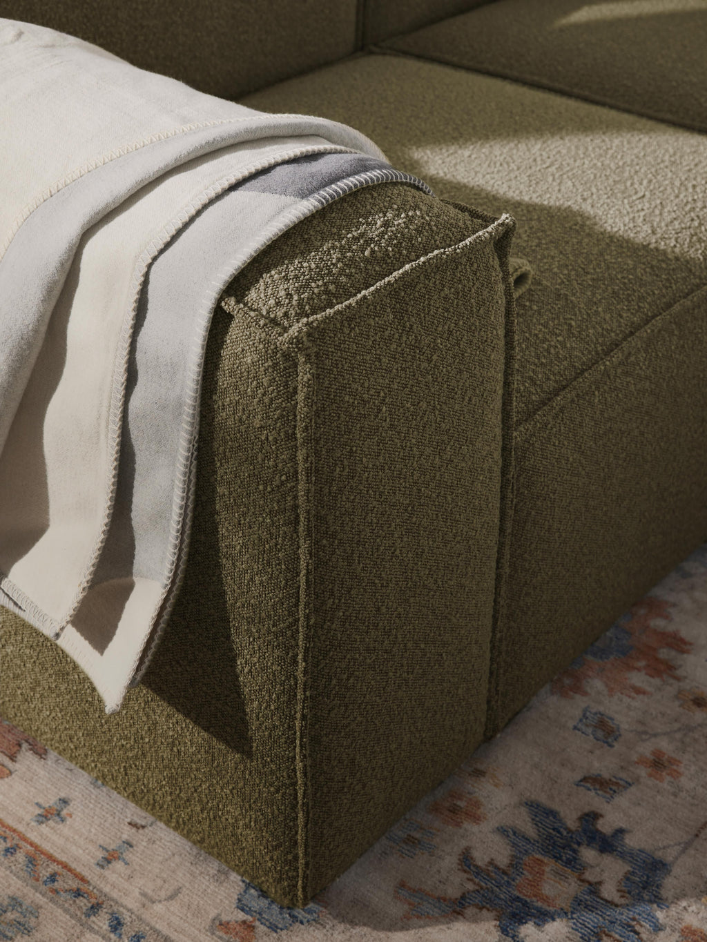 Lennon Bouclé Modular Corner Sofa (3-seater)
