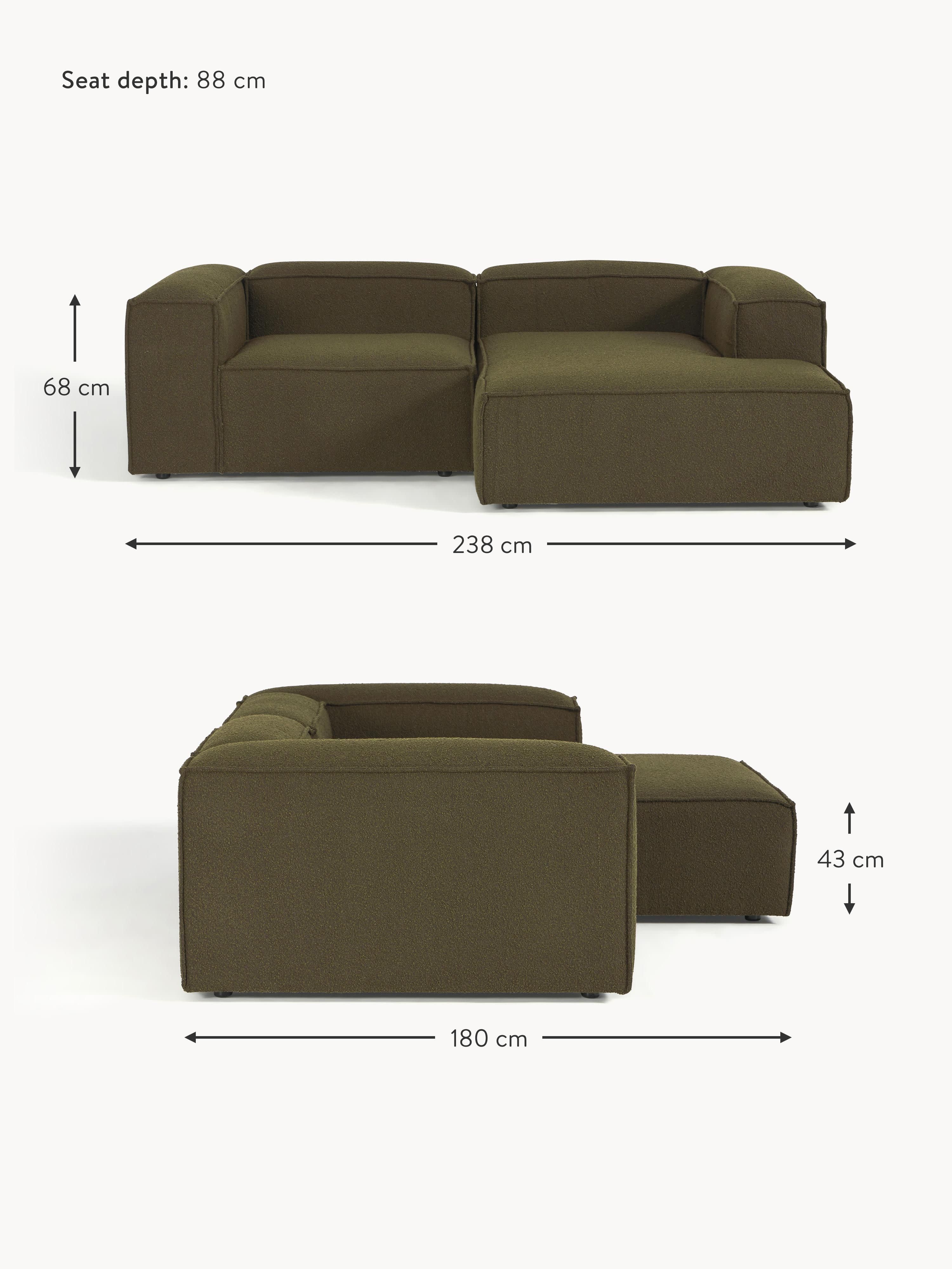 Lennon Bouclé Modular Corner Sofa (3-seater)