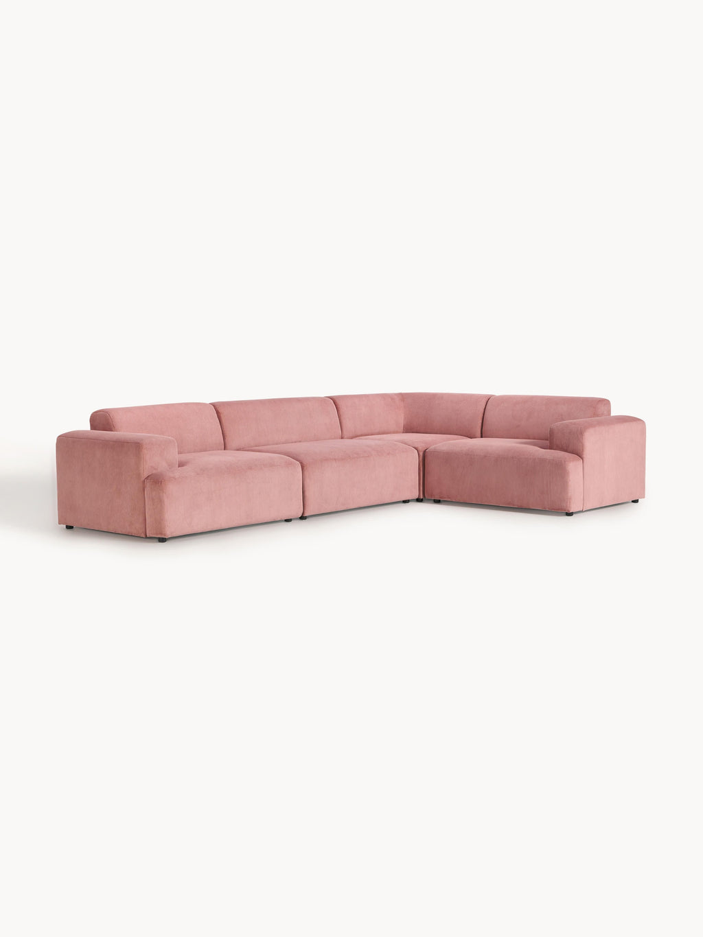 Melva Large Corduroy Corner Sofa (4-seater)