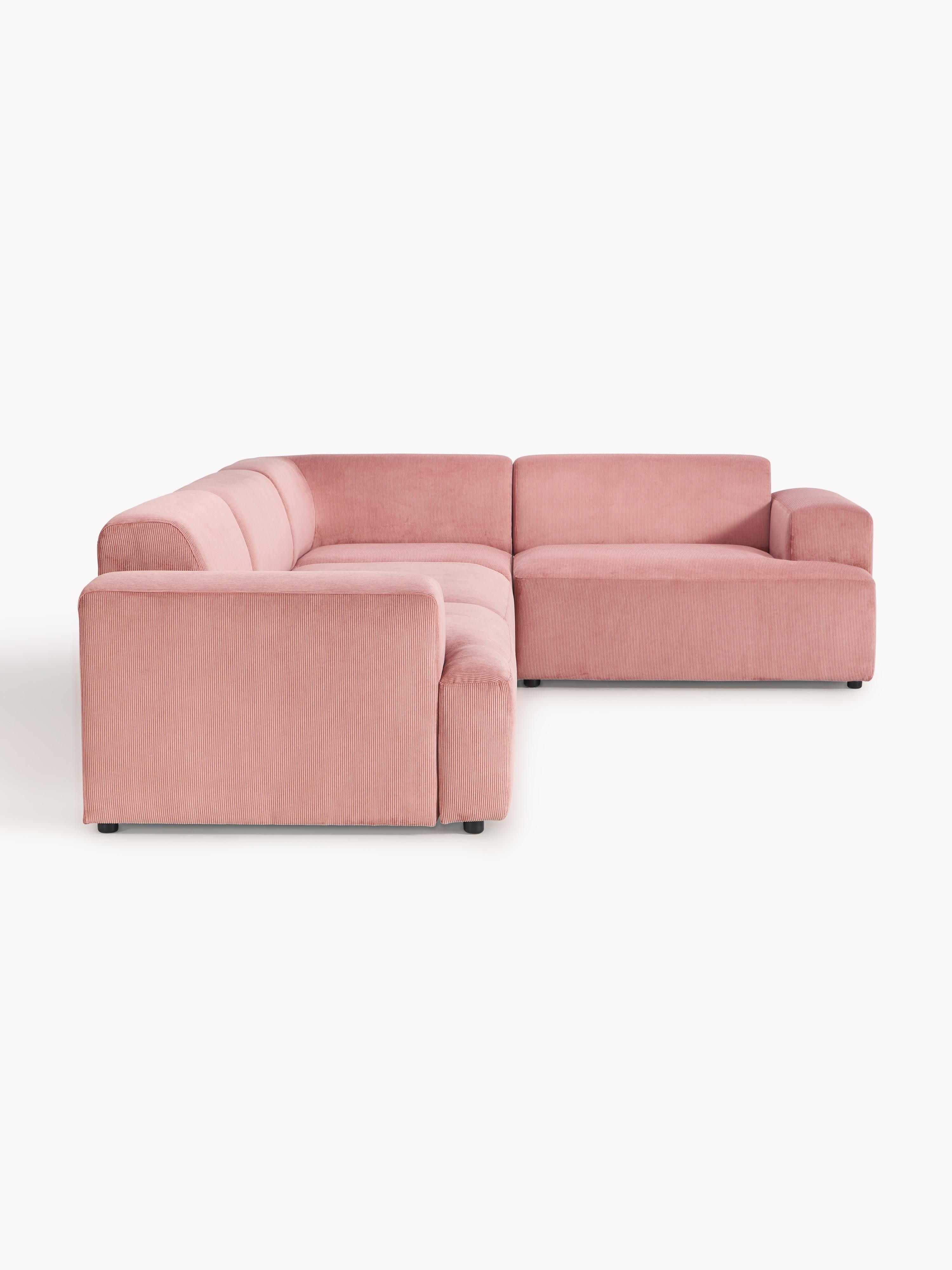 Melva Large Corduroy Corner Sofa (4-seater)