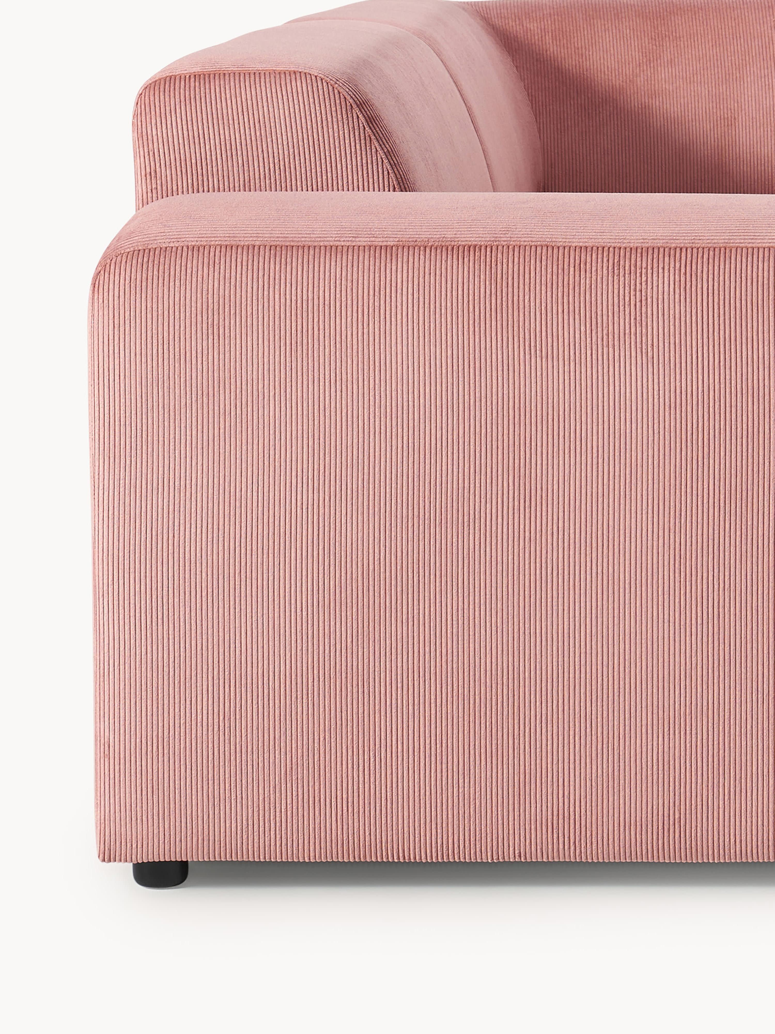 Melva Large Corduroy Corner Sofa (4-seater)