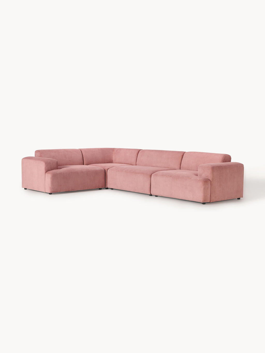 Melva Large Corduroy Corner Sofa (4-seater)
