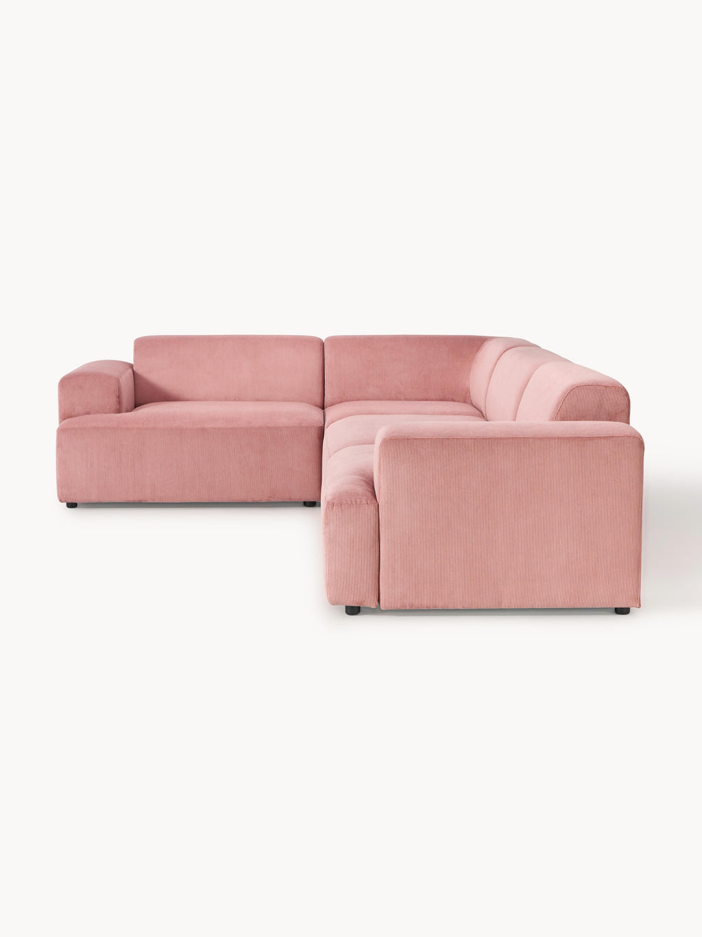 Melva Large Corduroy Corner Sofa (4-seater)