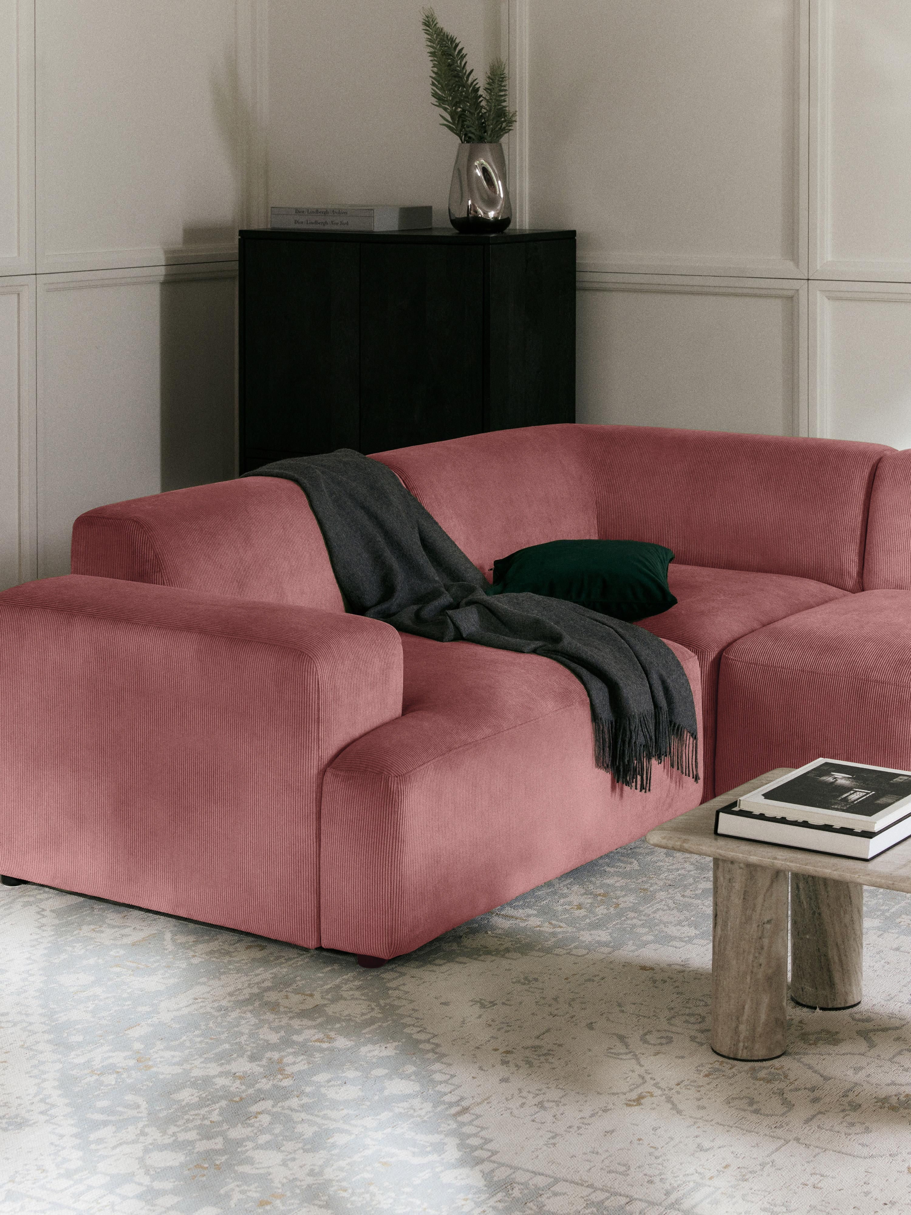 Melva Large Corduroy Corner Sofa (4-seater)