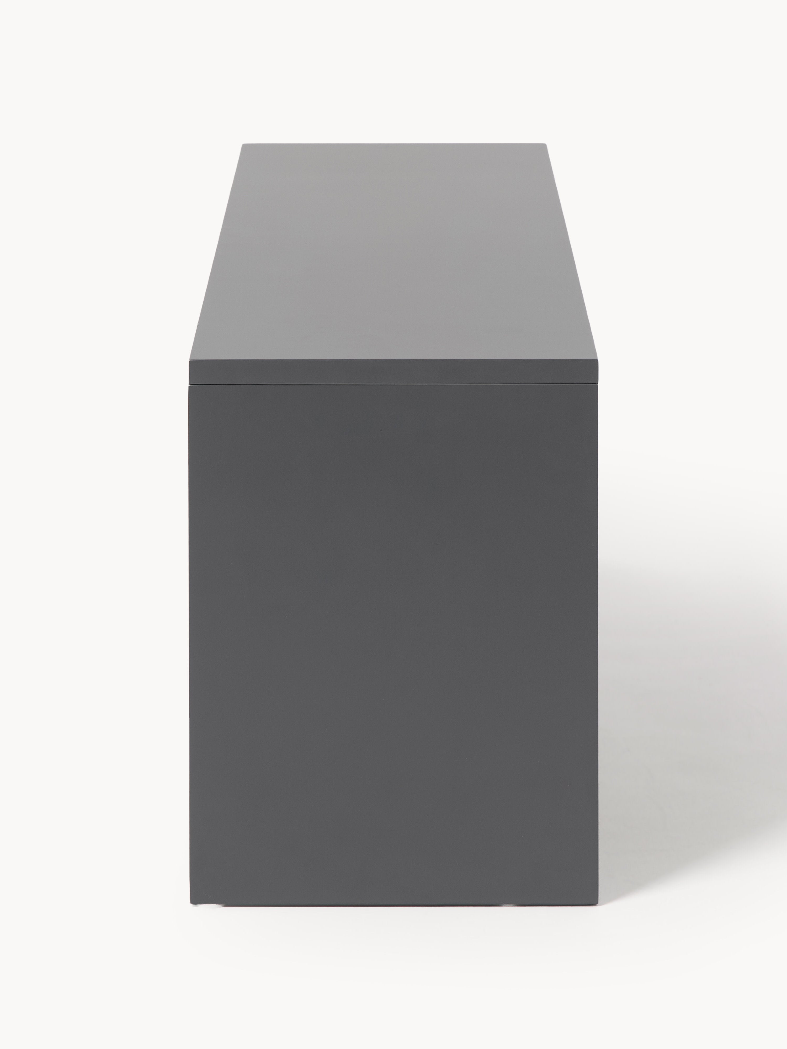 Shea Wall-Mounted Fold Out Shoe Cabinet with Ribbed Front