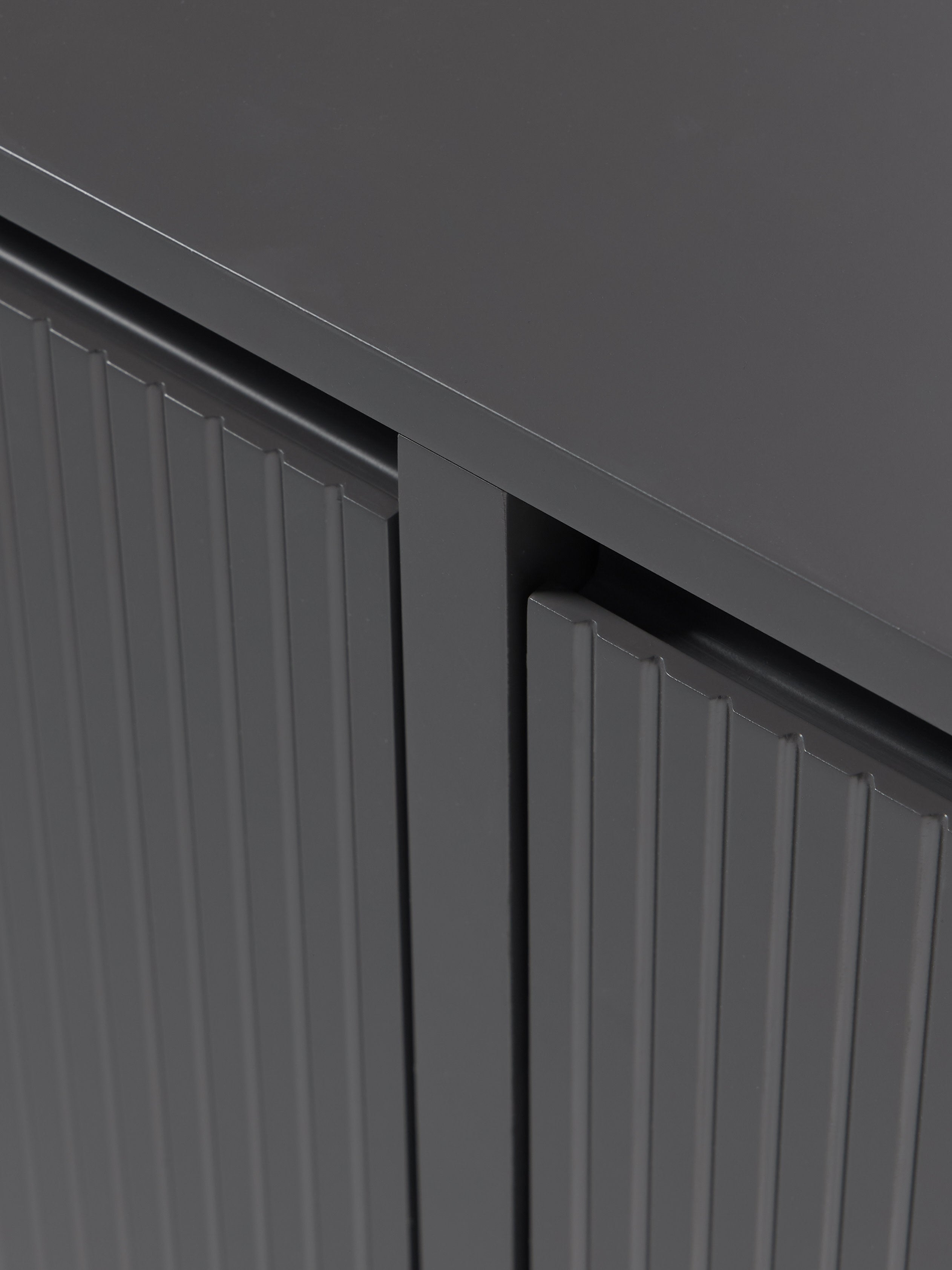Shea Wall-Mounted Fold Out Shoe Cabinet with Ribbed Front