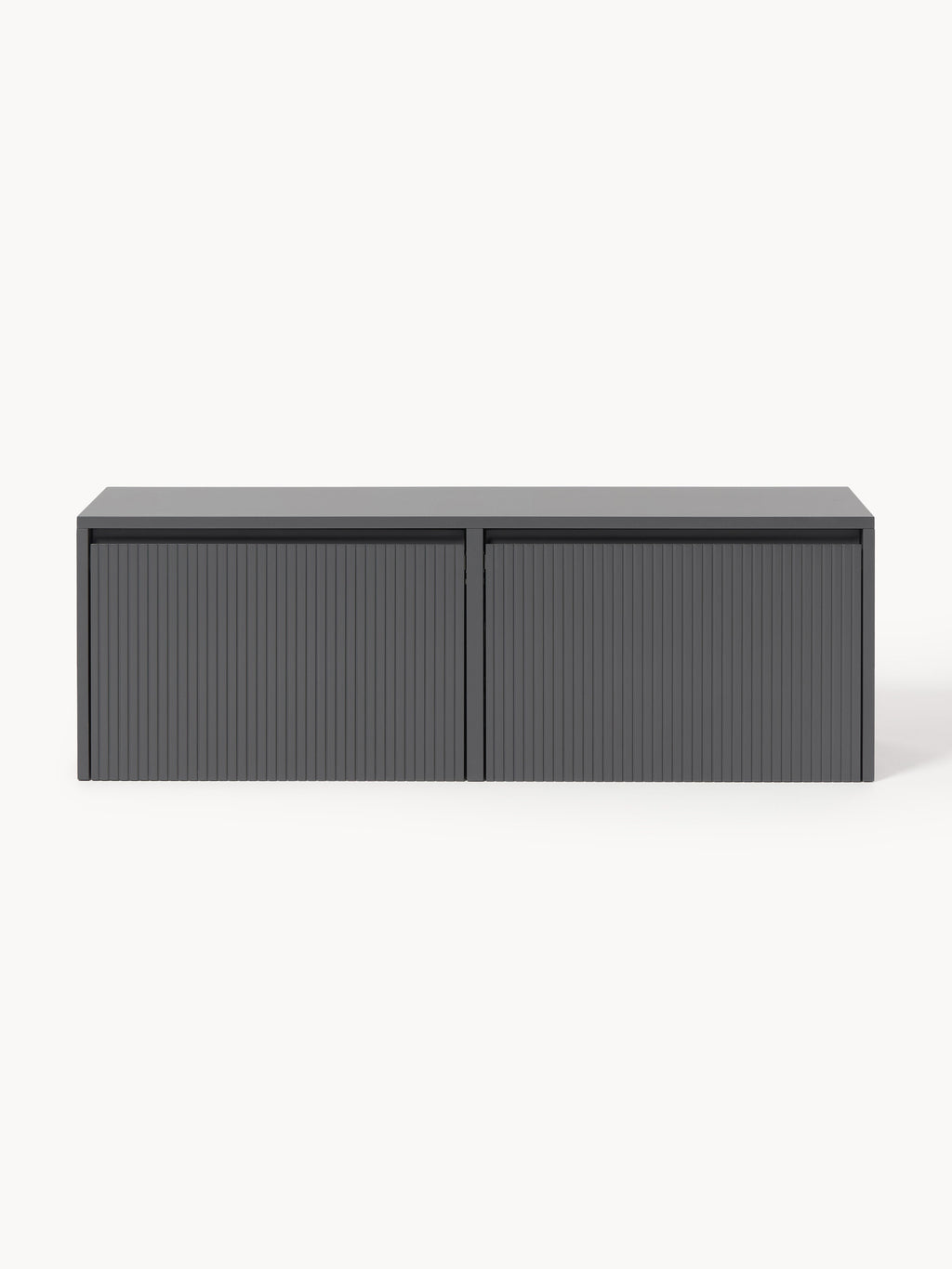 Shea Wall-Mounted Fold Out Shoe Cabinet with Ribbed Front