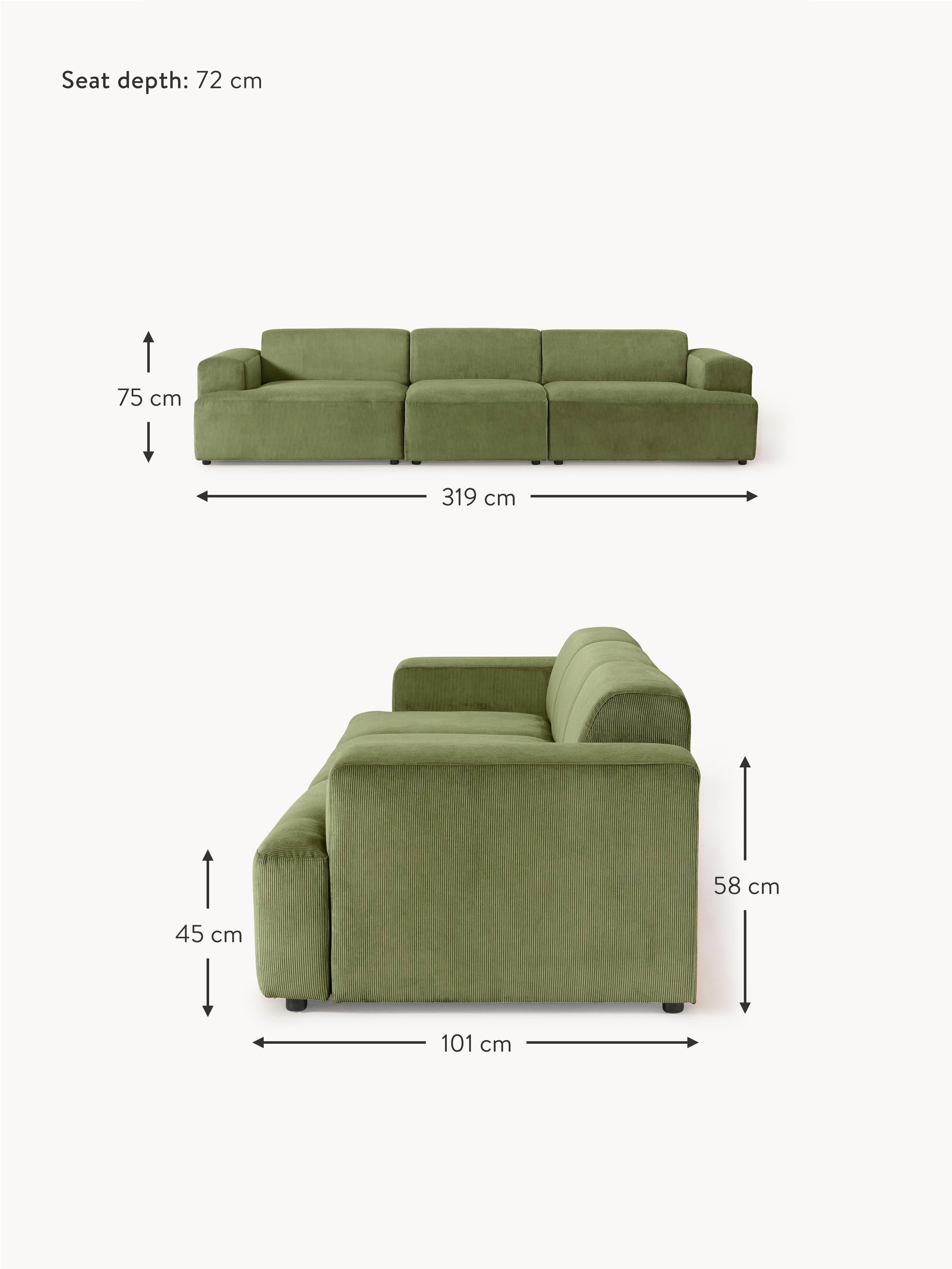 Melva Corduroy Sofa (4-seater)