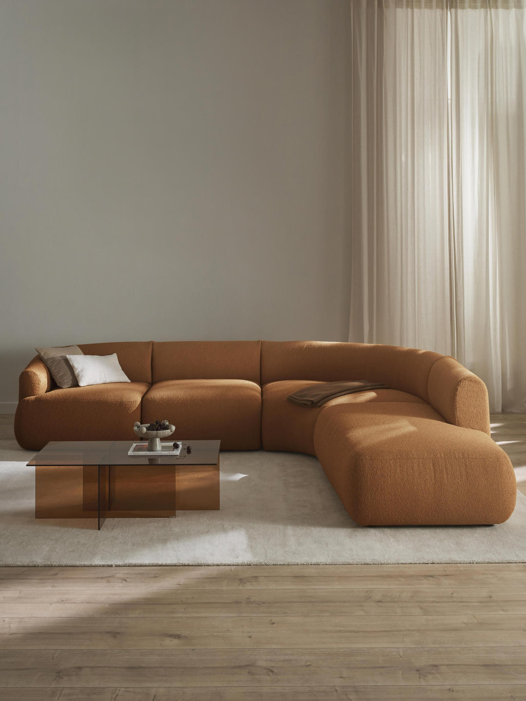Sofia Modular Bouclé Corner Sofa (4-seater)