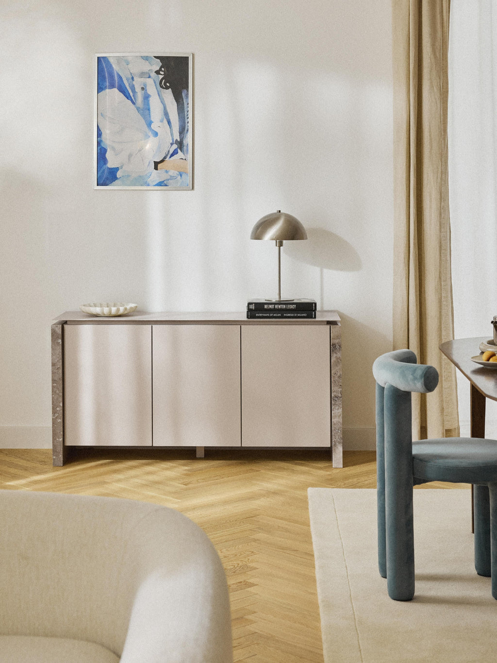 Bruce Marble and Metal Sideboard