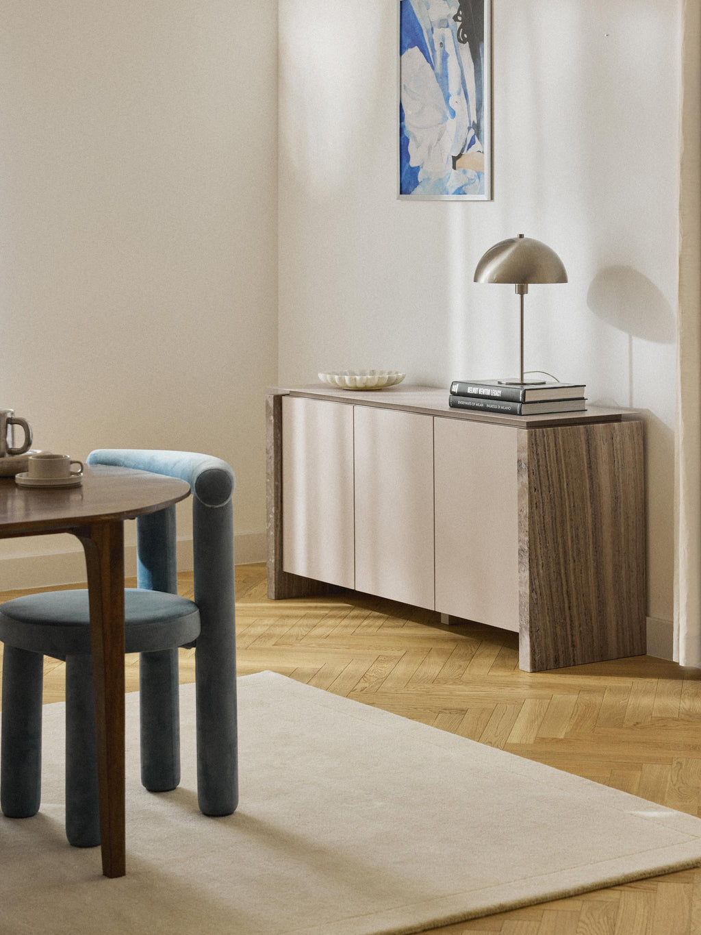 Bruce Marble and Metal Sideboard