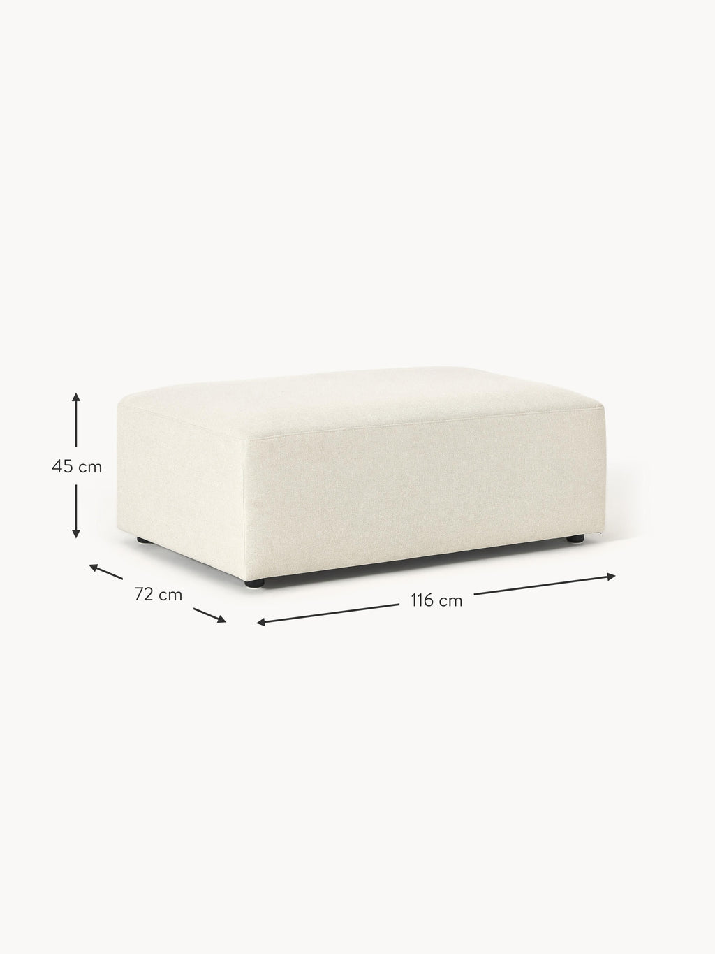 Melva XL Ottoman, W 116 x D 72 cm