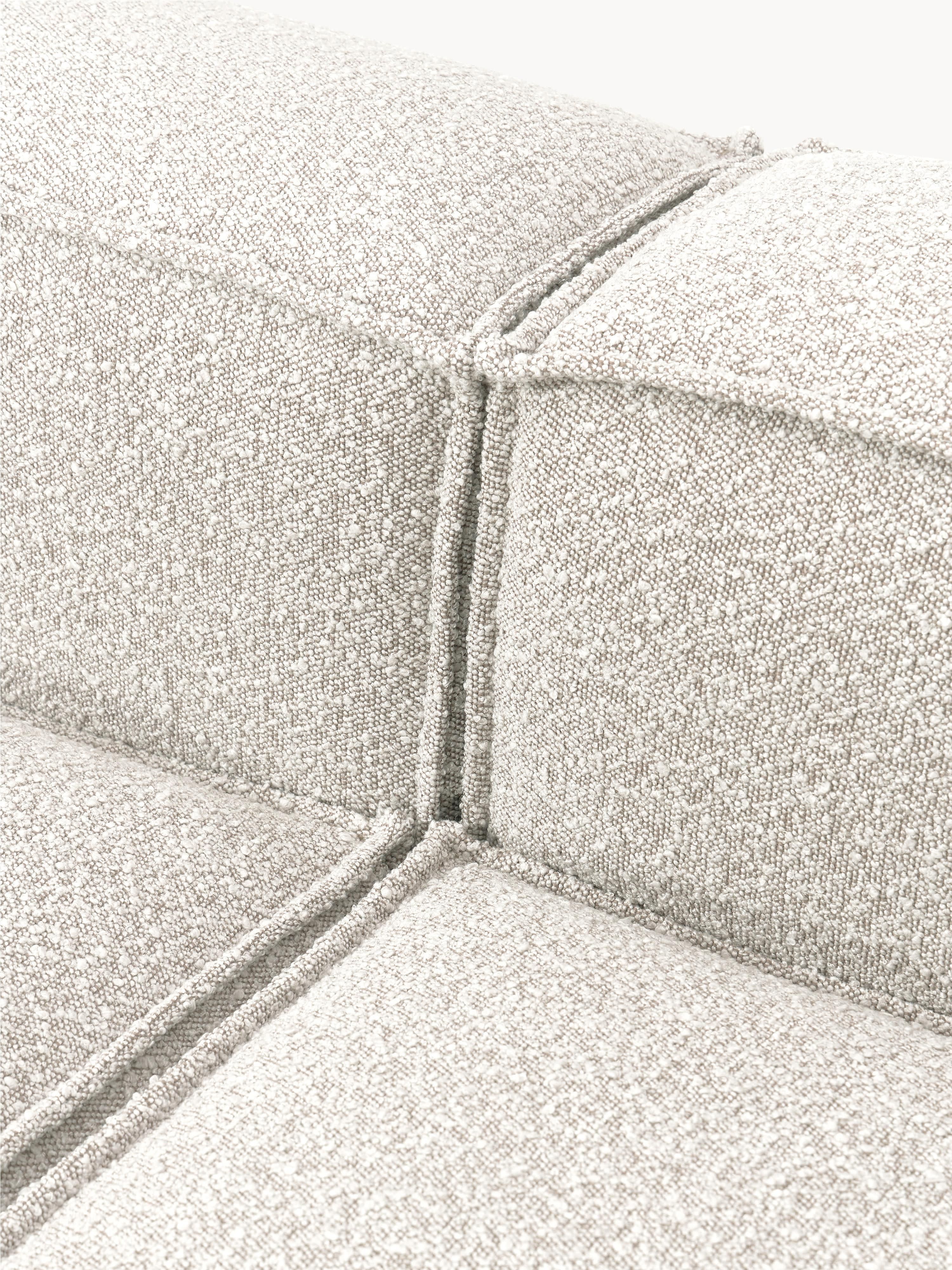 Lennon Bouclé Modular Sofa (4-seater) with Ottoman (left/right)