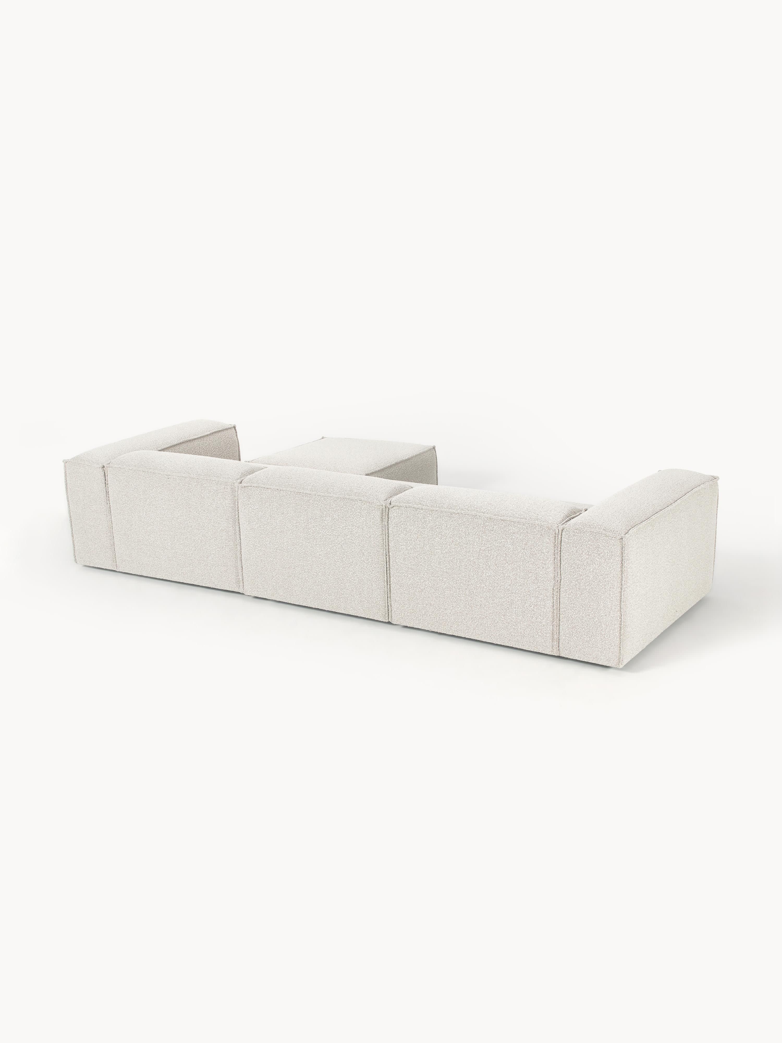 Lennon Bouclé Modular Sofa (4-seater) with Ottoman (left/right)
