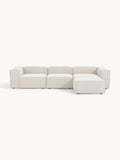 Gallery image 1 - Bouclé Modular Sofa Lennon (4-seater) with Ottoman (left/right)