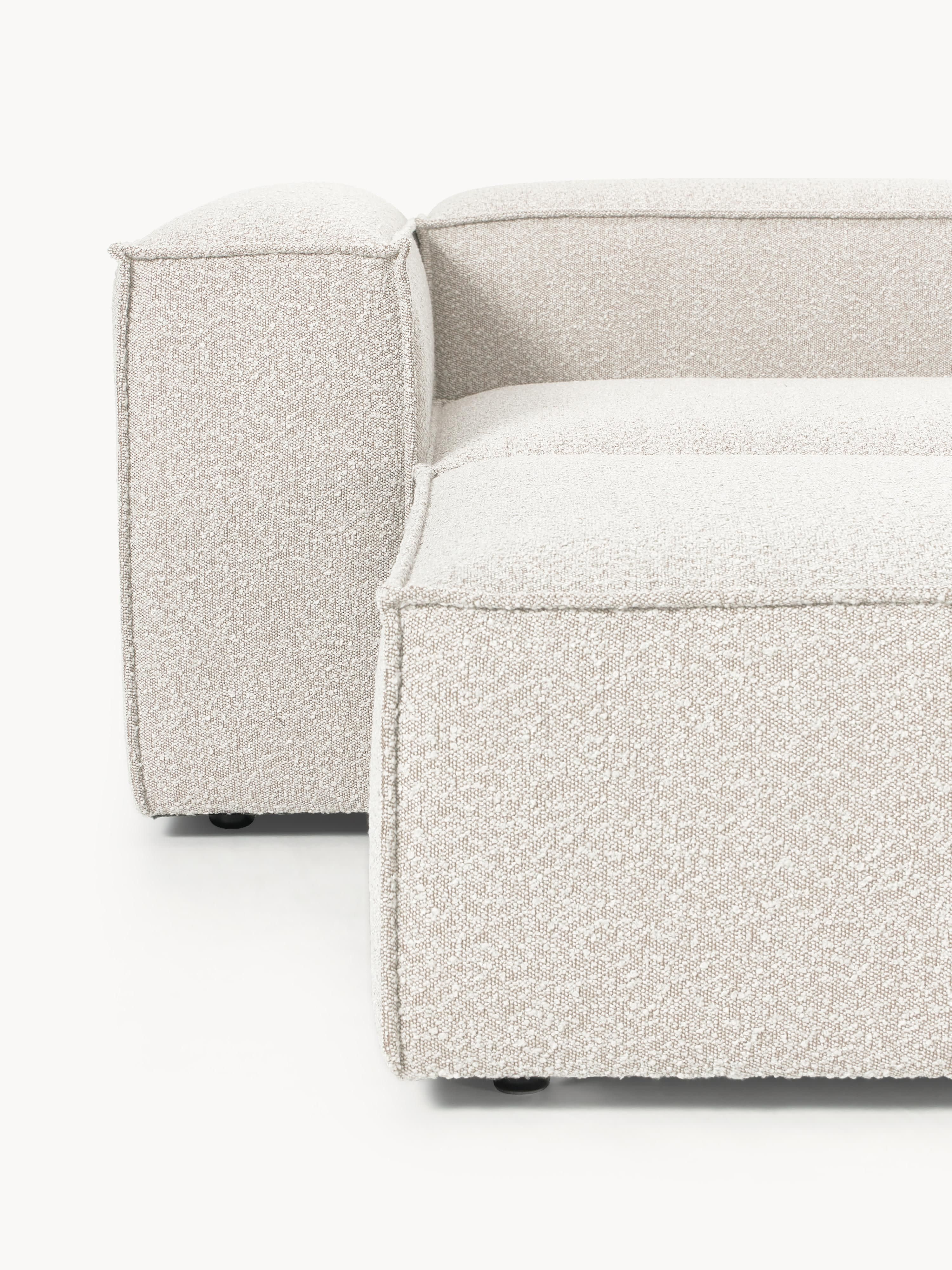 Lennon Bouclé Modular Sofa (4-seater) with Ottoman (left/right)