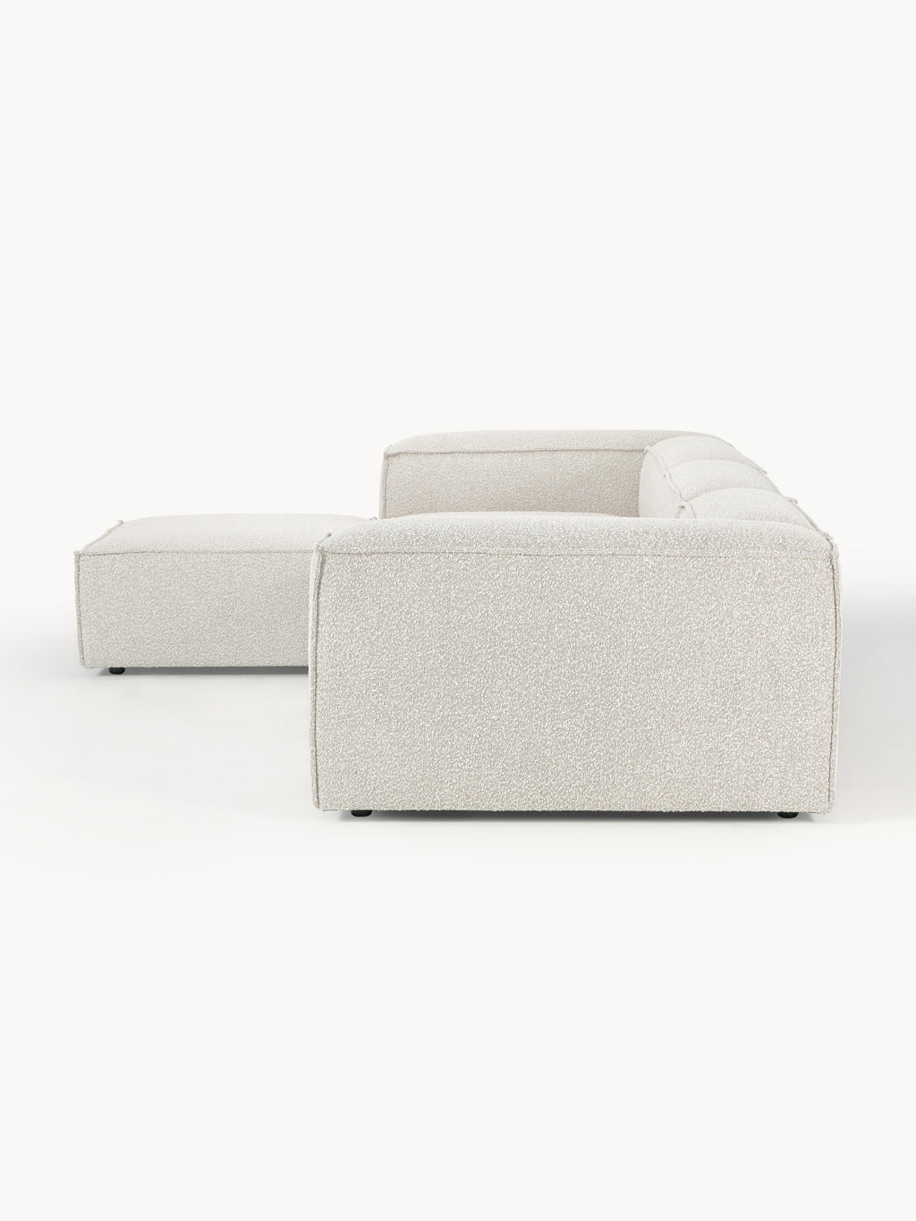 Lennon Bouclé Modular Sofa (4-seater) with Ottoman (left/right)