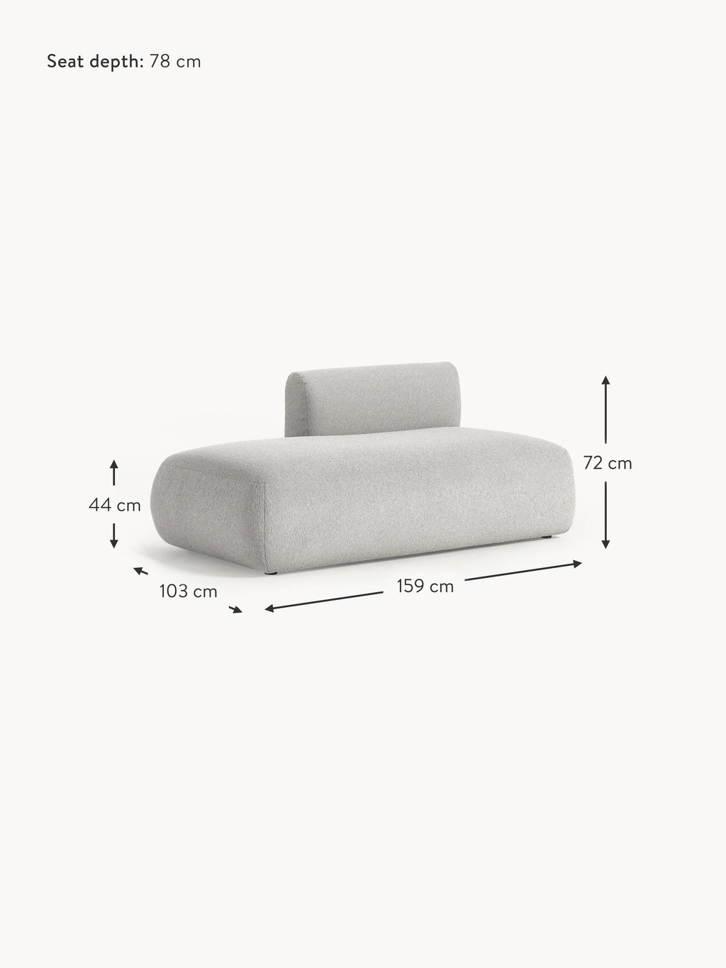 Sofia Bouclé Chaise Module