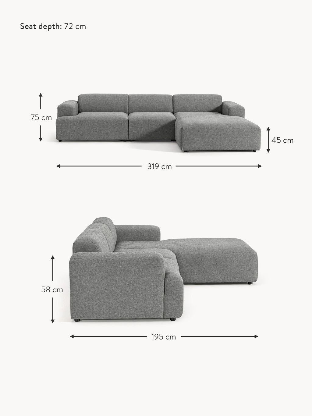Melva Corner Sofa (4-seater)