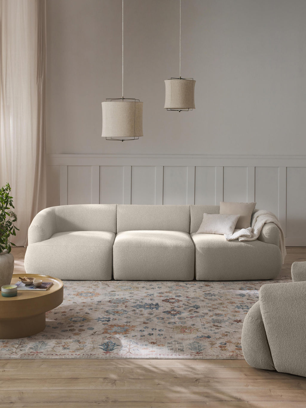 Sofia Modular Bouclé Sofa (4-seater)