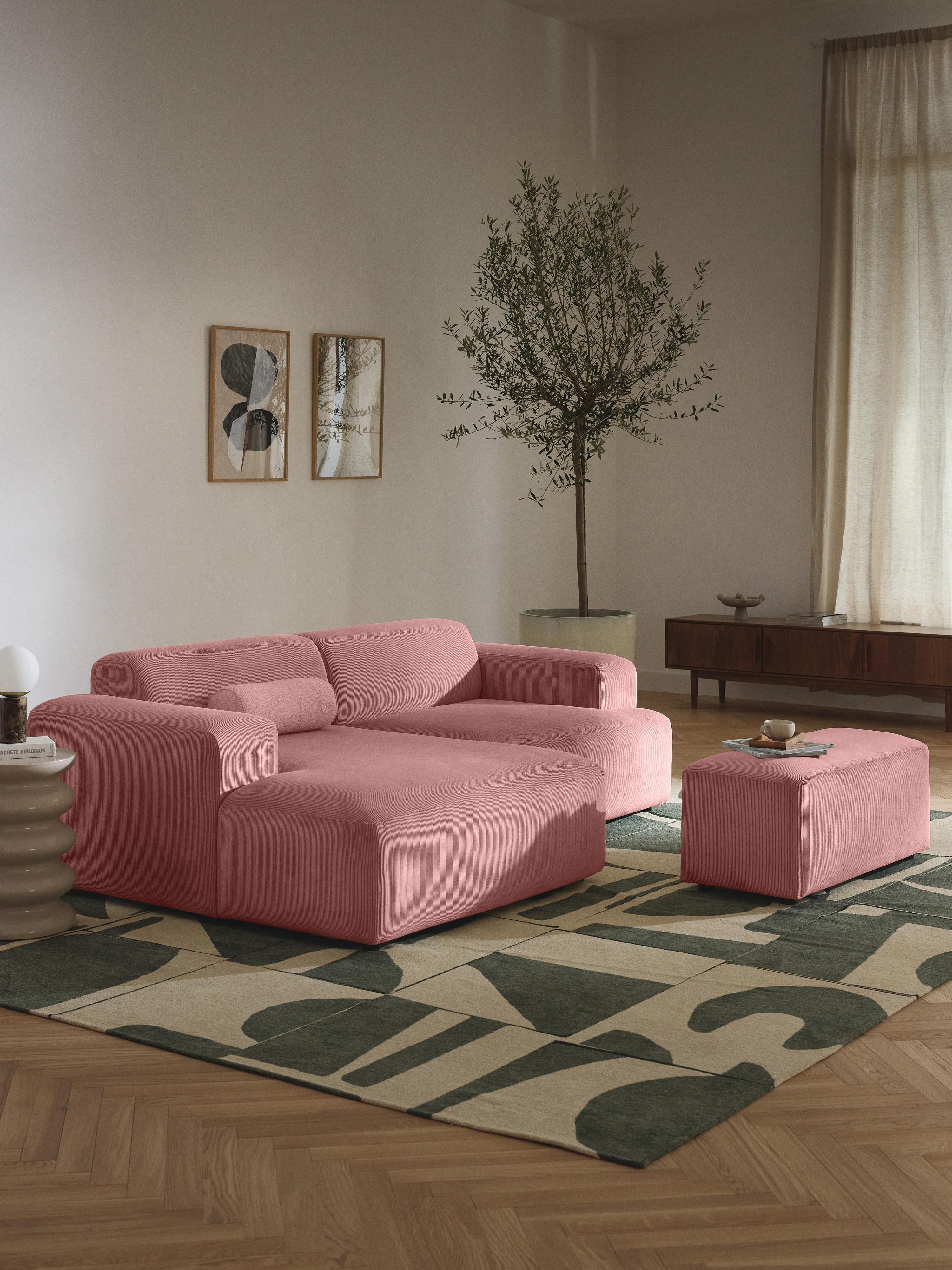 Melva XL Corduroy Ottoman, W 116 x D 42 cm